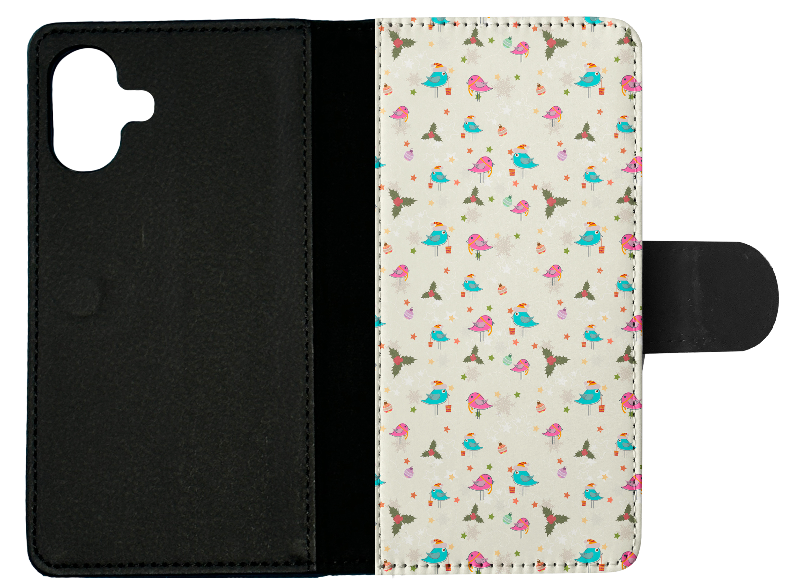 FLIP CASE FOR APPLE IPHONE|CHRISTMAS MISTLETOE PATTERN 1 - Picture 19 of 193