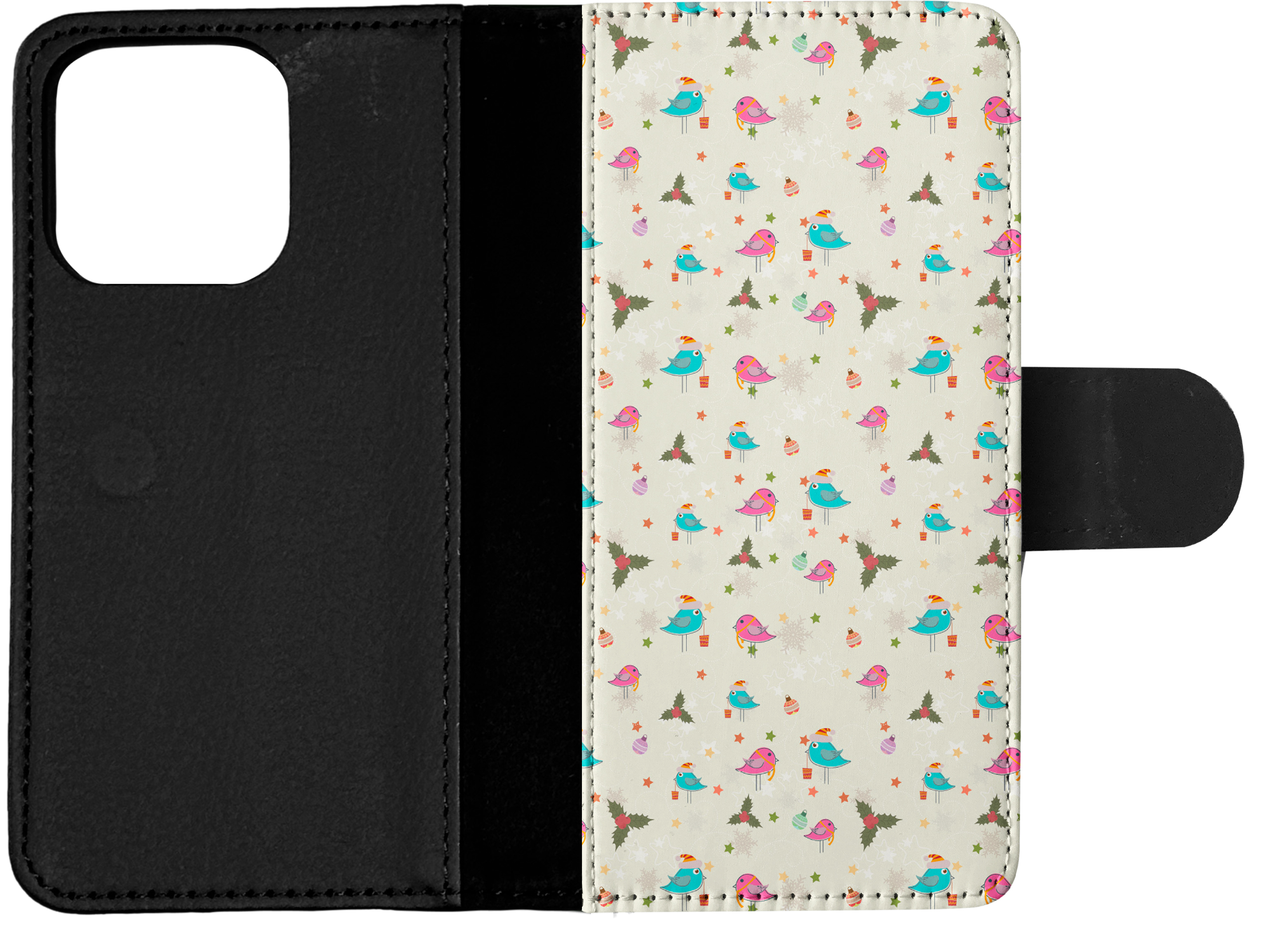 FLIP CASE FOR APPLE IPHONE|CHRISTMAS MISTLETOE PATTERN 1 - Picture 14 of 193