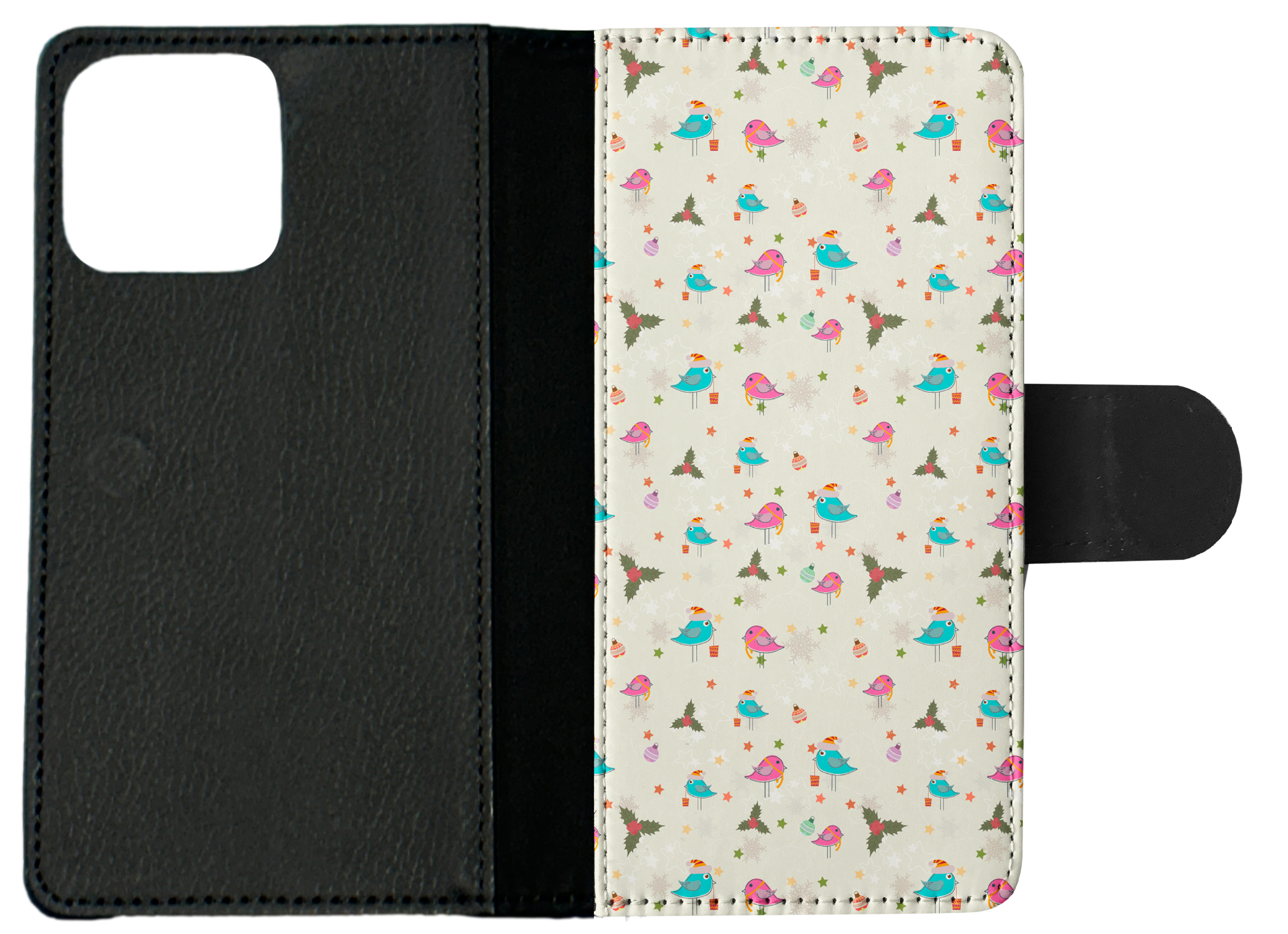 FLIP CASE FOR APPLE IPHONE|CHRISTMAS MISTLETOE PATTERN 1 - Picture 9 of 193