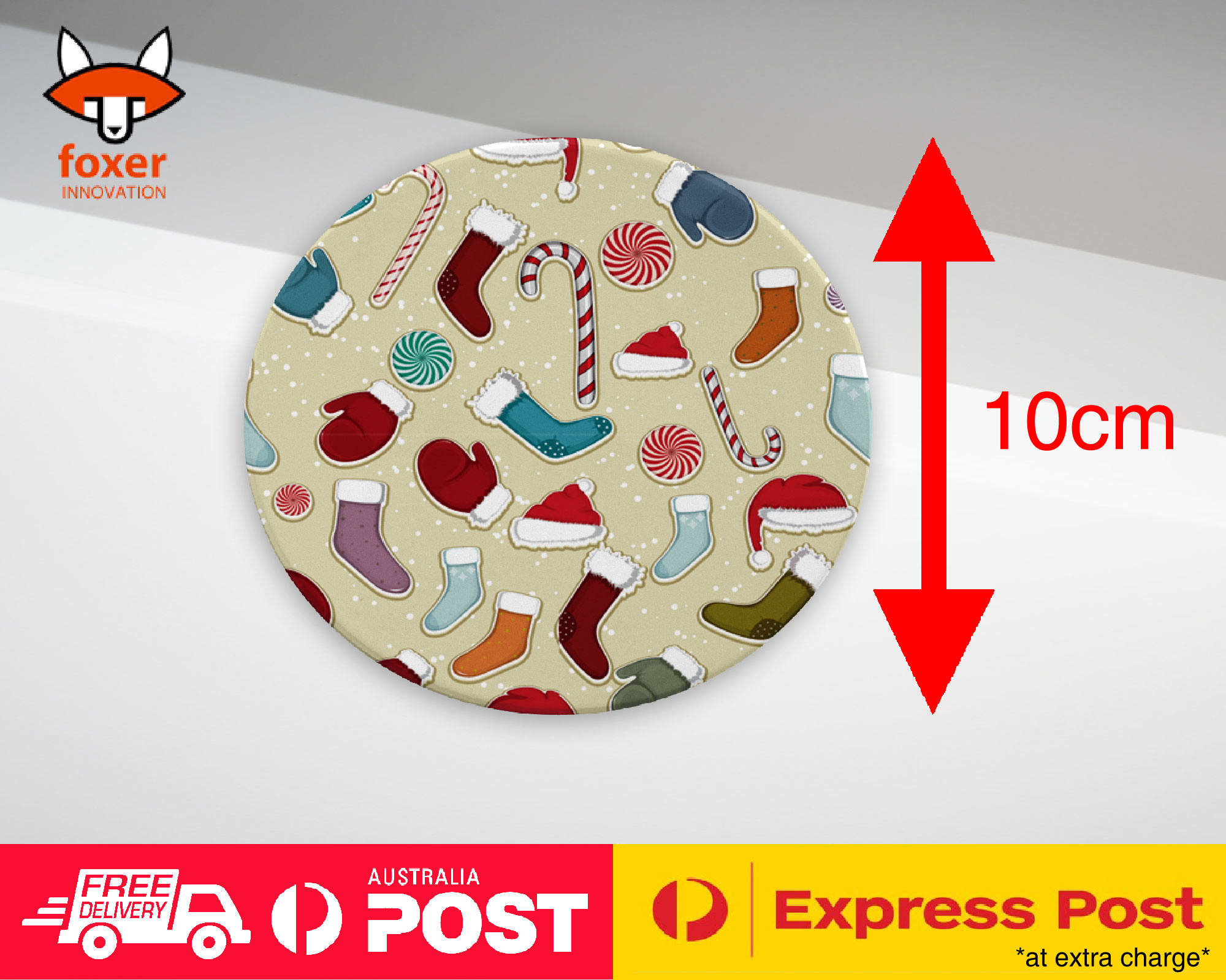 COASTER COFFEE DRINKING MAT|CHRISTMAS STOCKINGS PATTERN 3