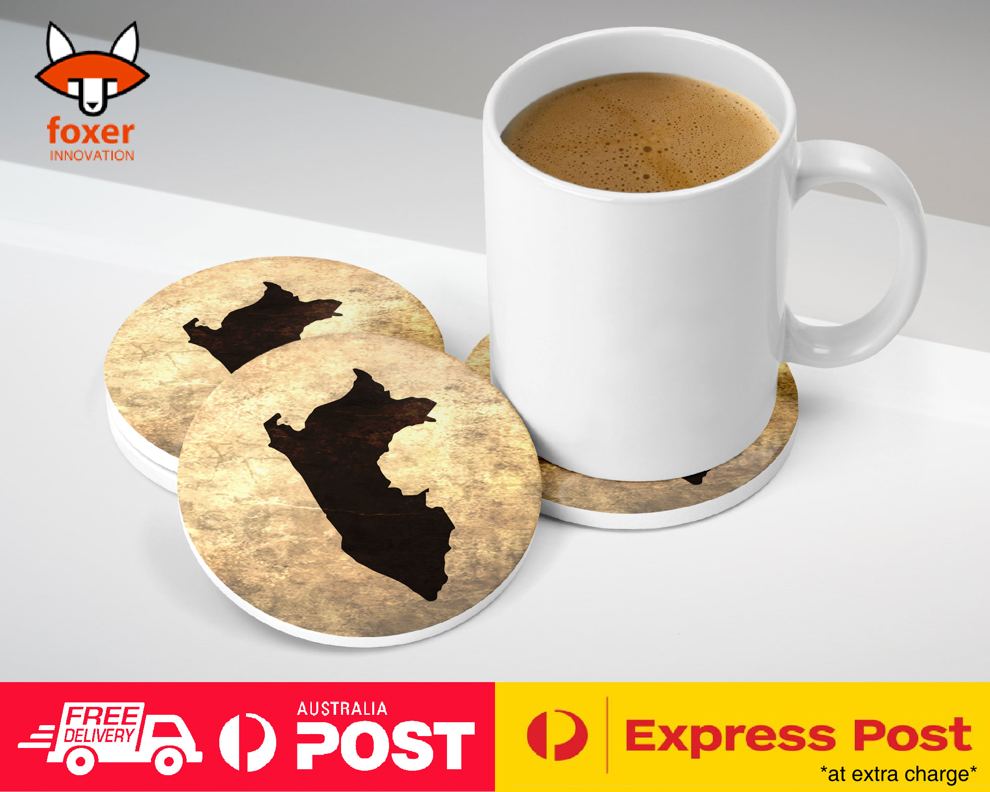 COASTER COFFEE DRINKING MAT|PERU NATIONAL COUNTRY