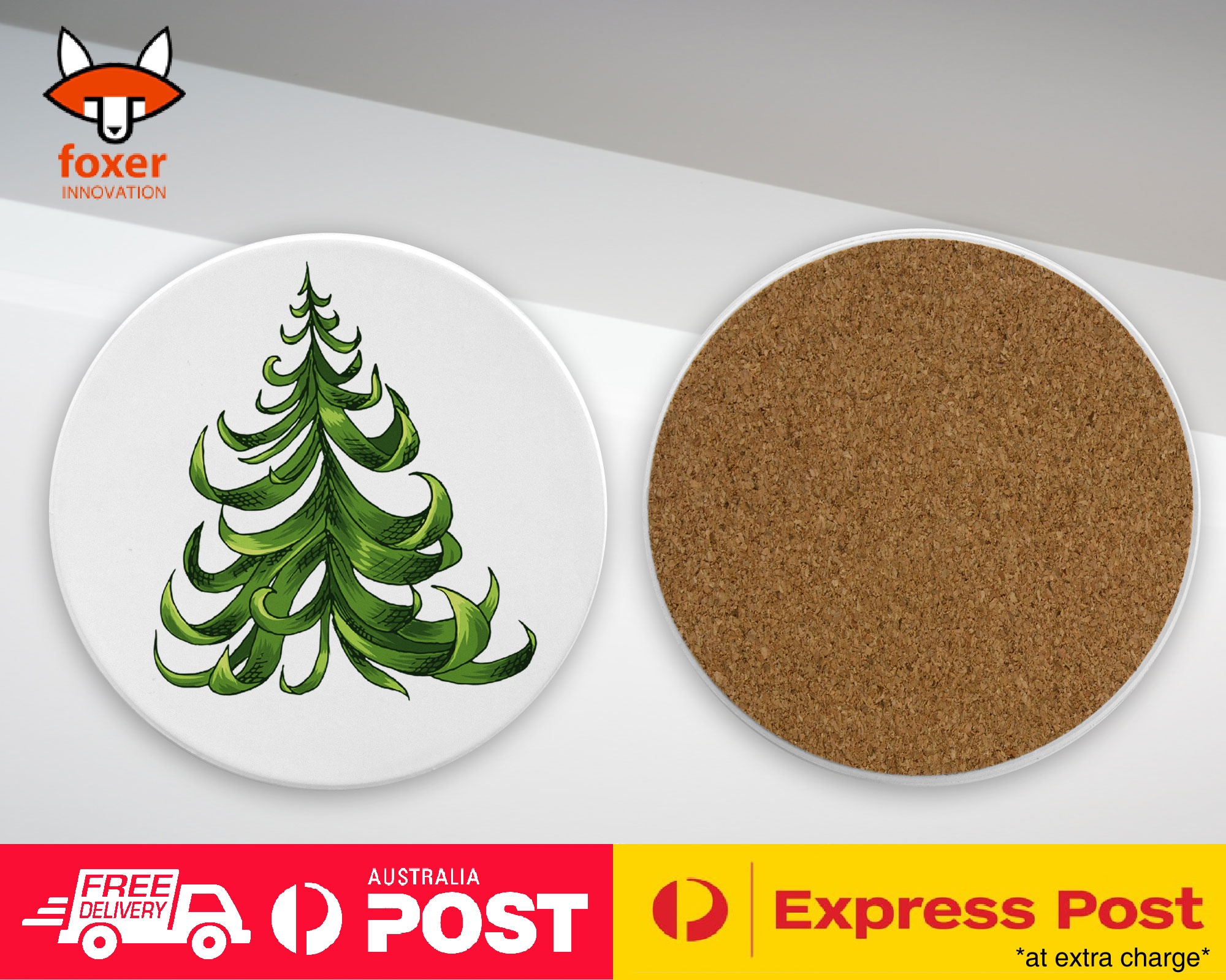 COASTER COFFEE DRINKING MAT|CHRISTMAS TREE 7