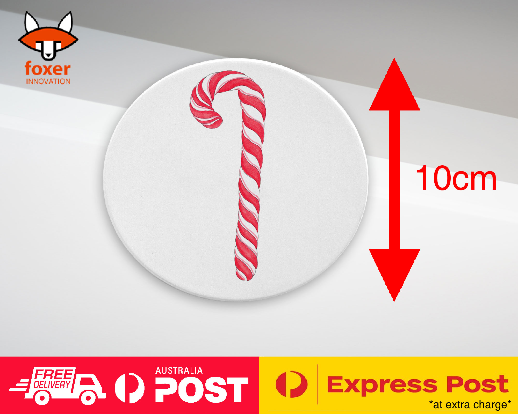 COASTER COFFEE DRINKING MAT|CHRISTMAS CANDY CANE