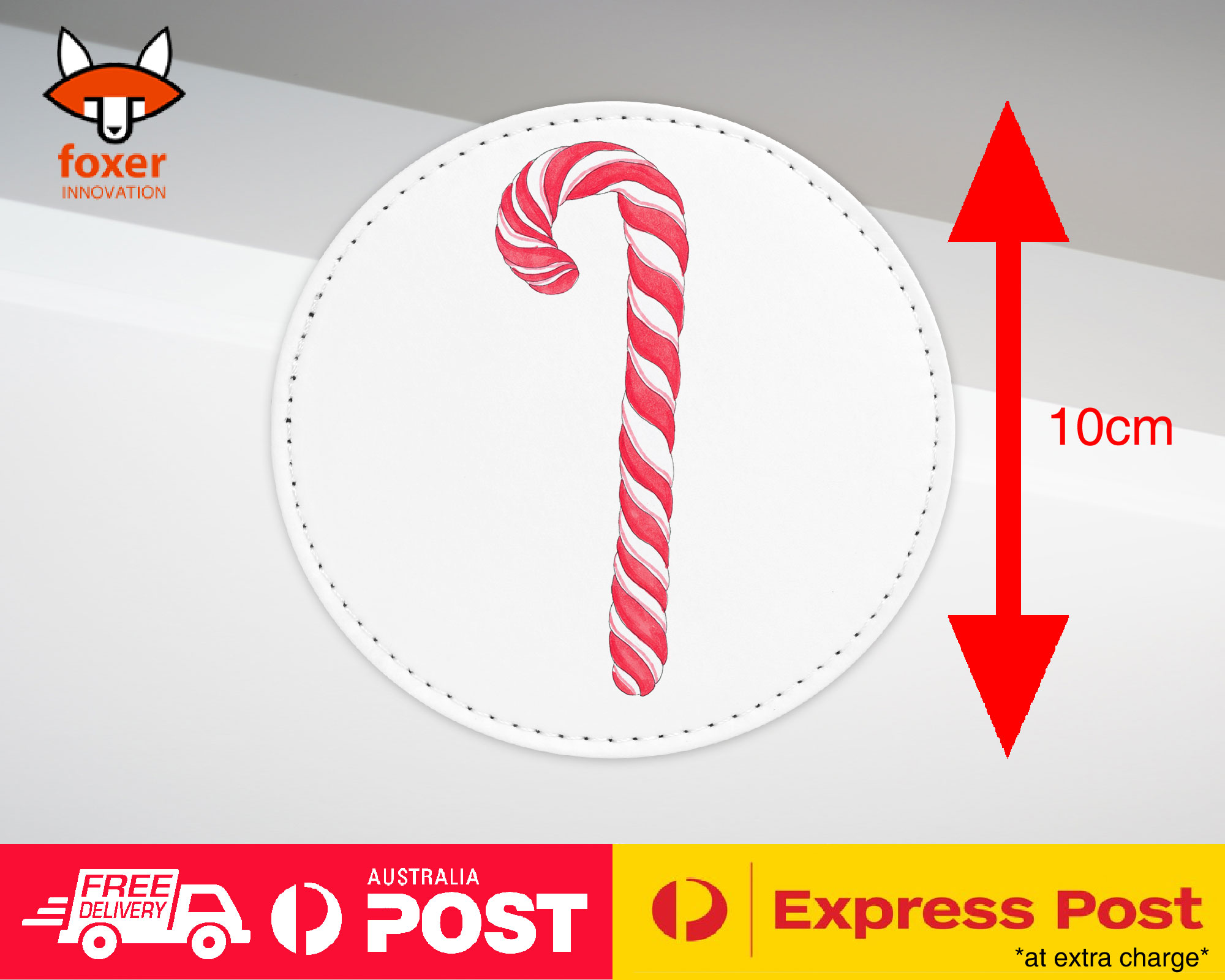 COASTER COFFEE DRINKING MAT|CHRISTMAS CANDY CANE