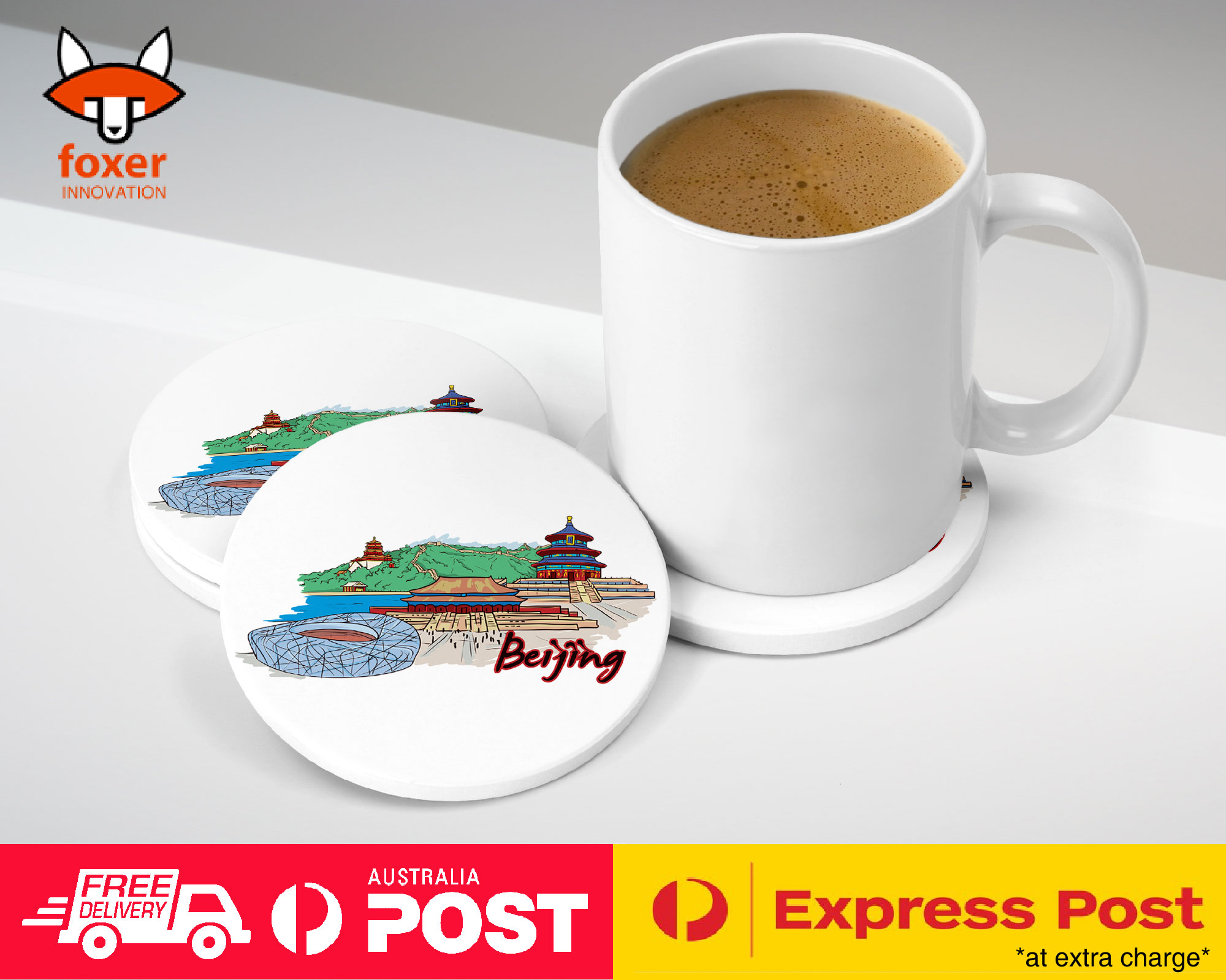 COASTER COFFEE DRINKING MAT|BEIJING CHINA
