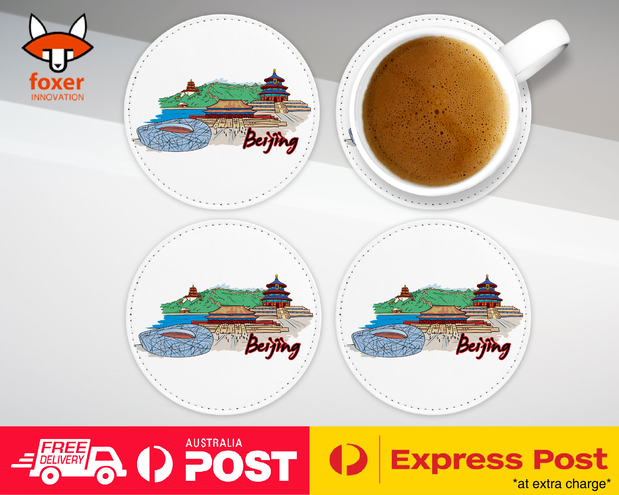 COASTER COFFEE DRINKING MAT|BEIJING CHINA