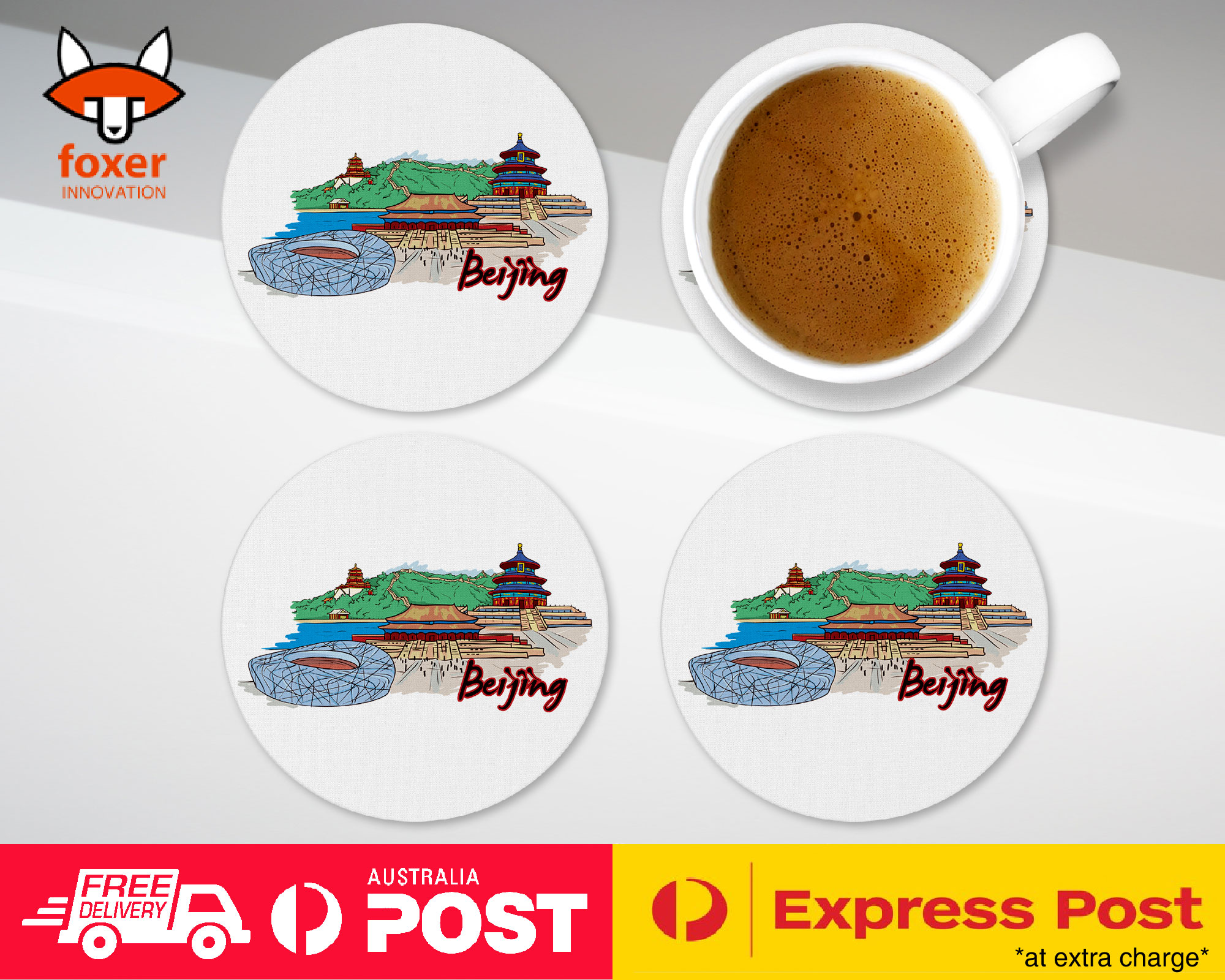 COASTER COFFEE DRINKING MAT|BEIJING CHINA