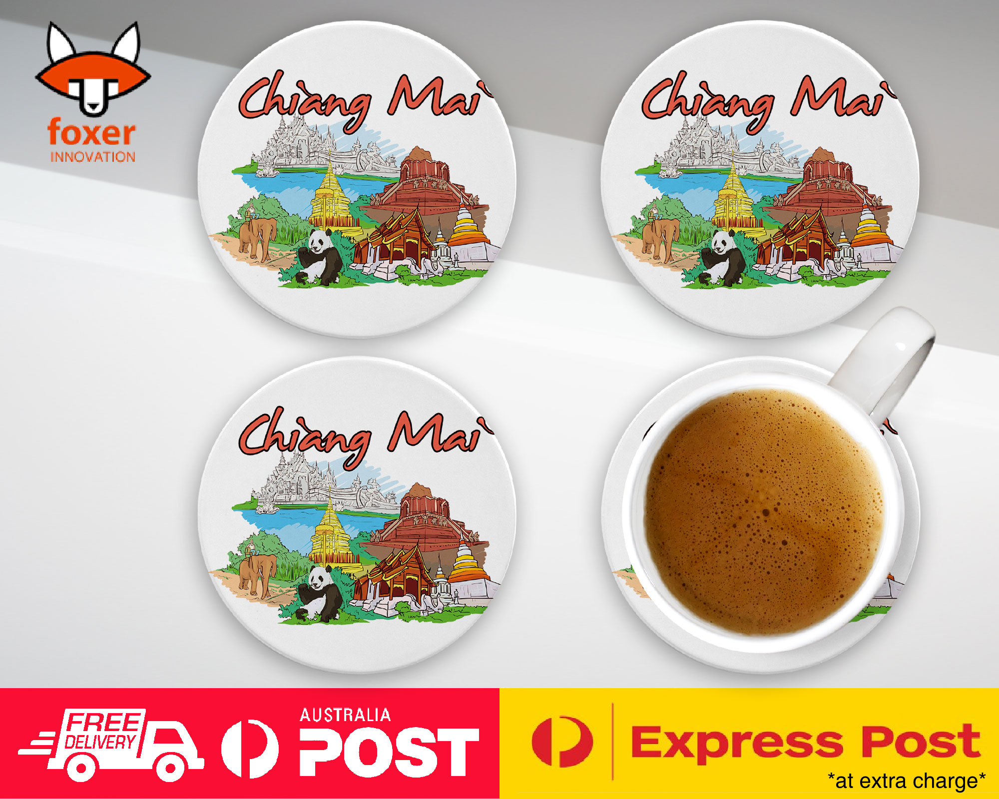 COASTER COFFEE DRINKING MAT|CHIANG MAI THAILAND