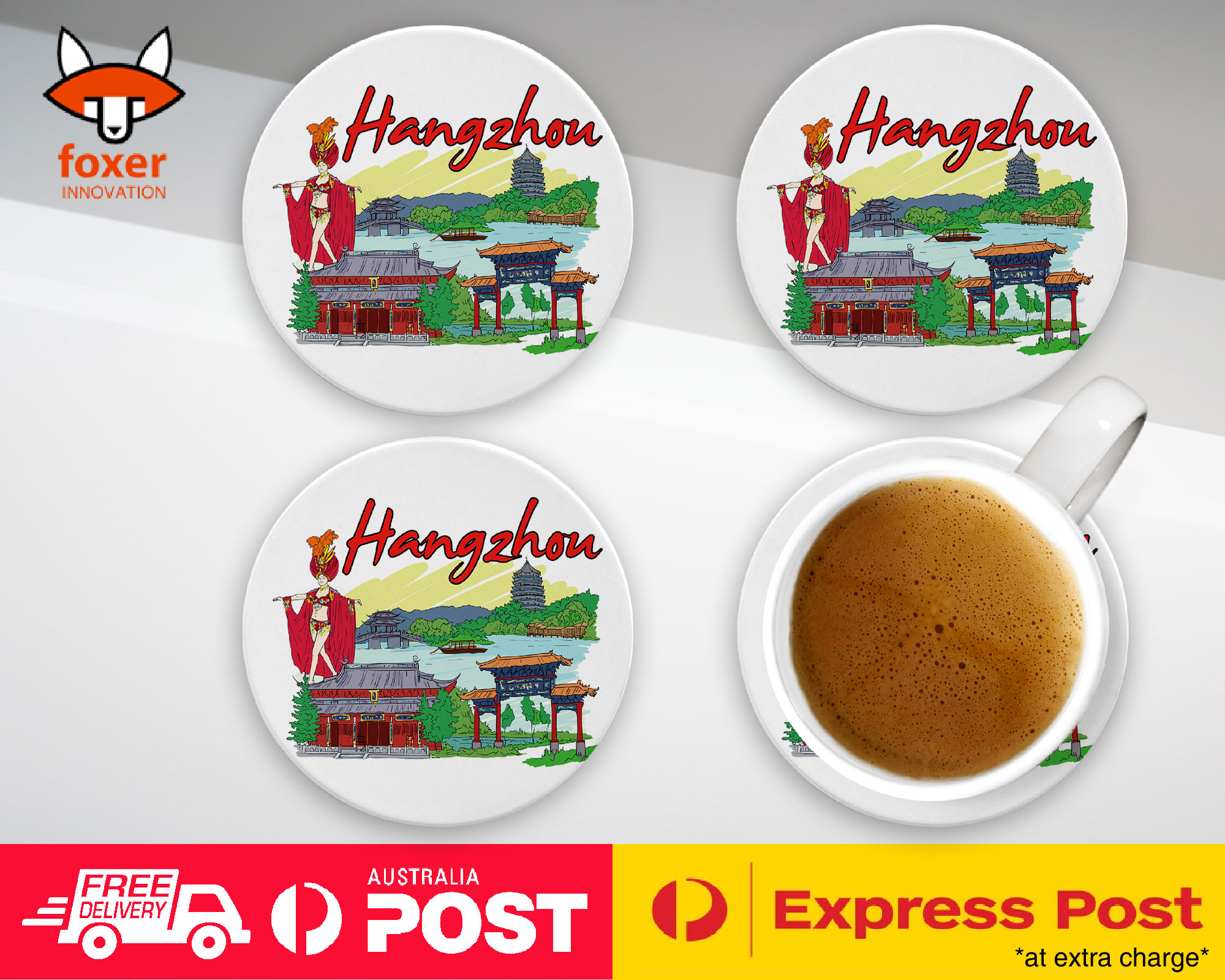 COASTER COFFEE DRINKING MAT|HANGZHOU CHINA