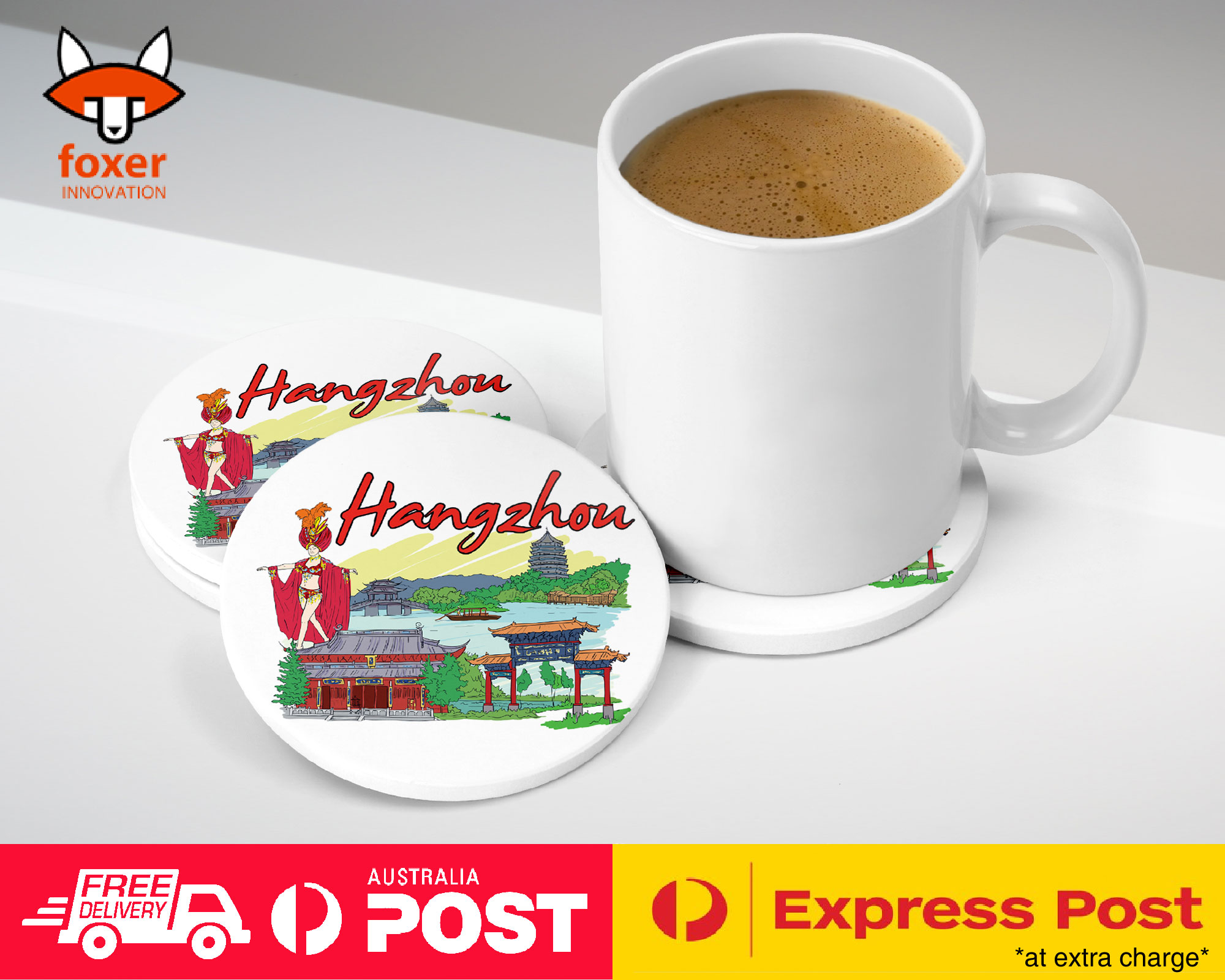 COASTER COFFEE DRINKING MAT|HANGZHOU CHINA