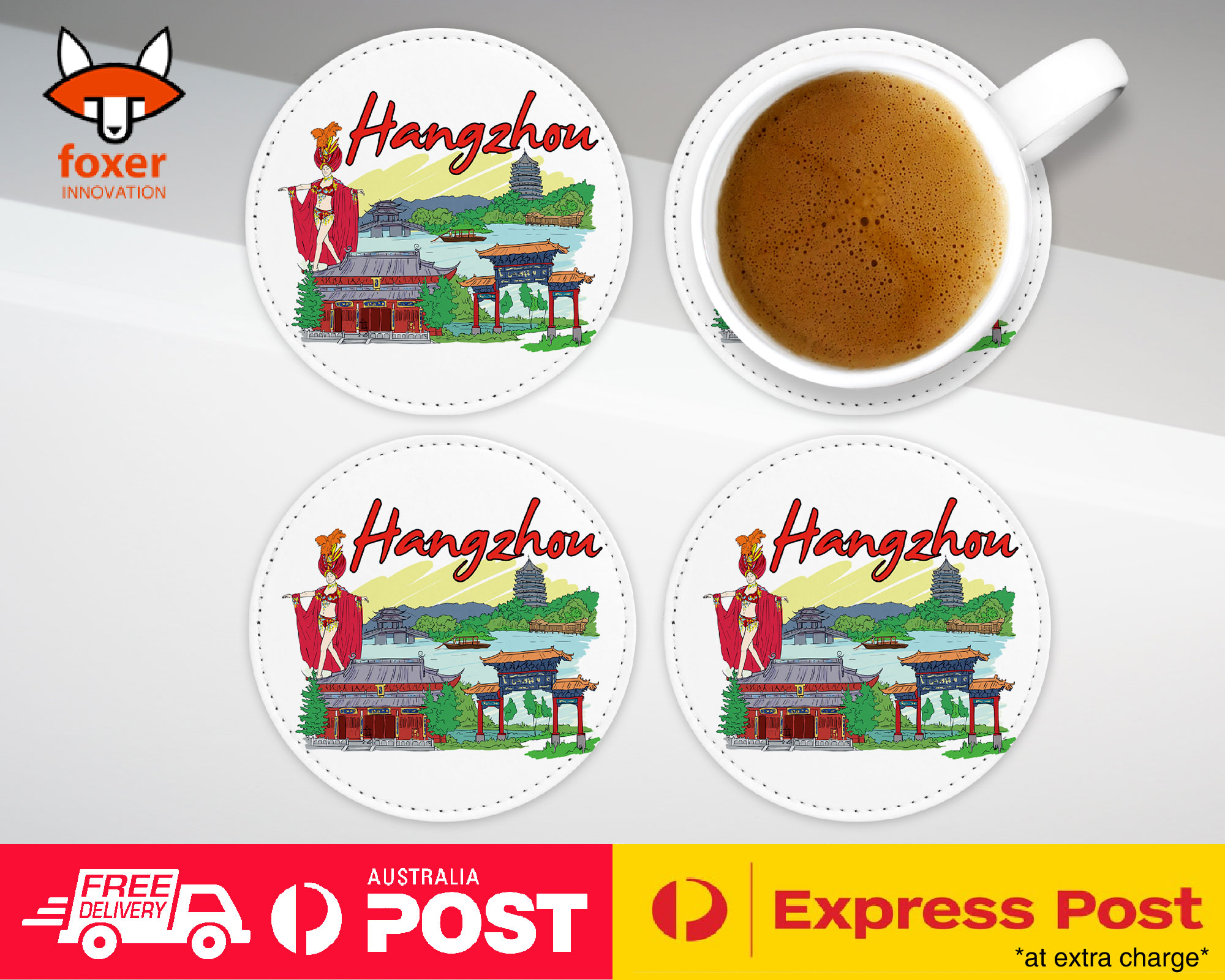 COASTER COFFEE DRINKING MAT|HANGZHOU CHINA