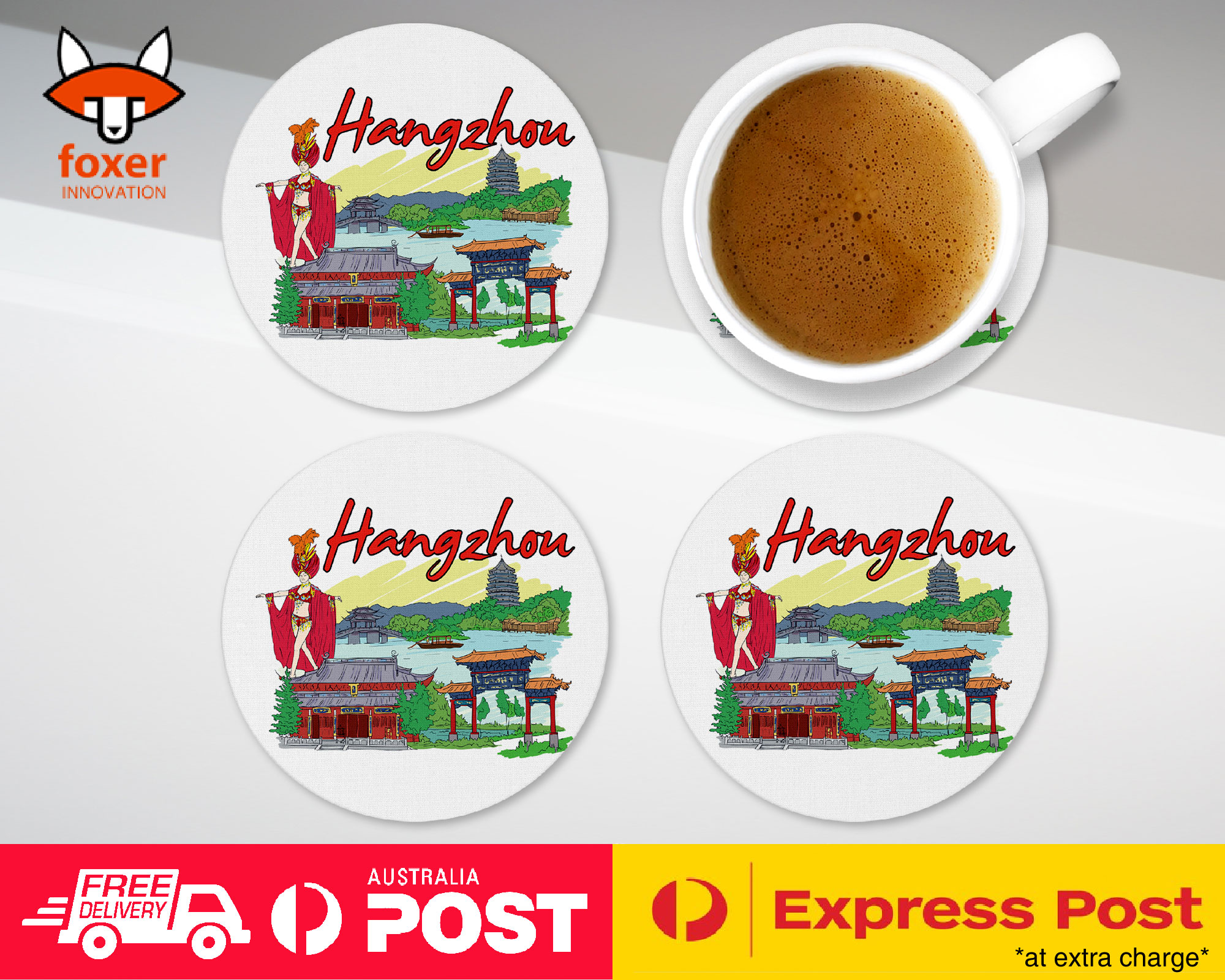 COASTER COFFEE DRINKING MAT|HANGZHOU CHINA