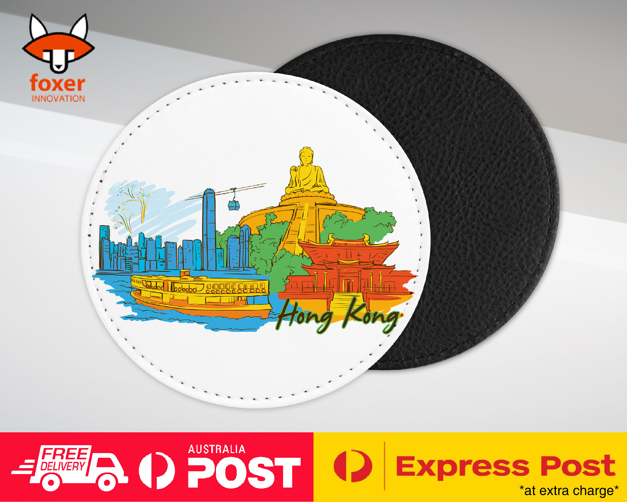 COASTER COFFEE DRINKING MAT|HONG KONG CITY