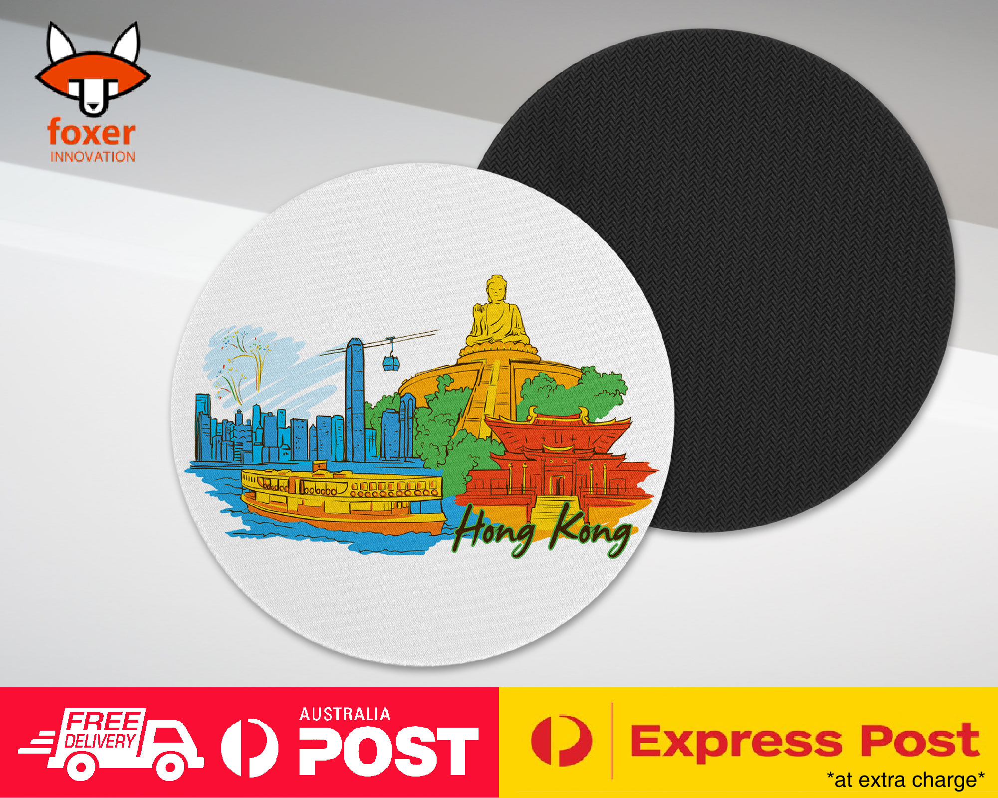 COASTER COFFEE DRINKING MAT|HONG KONG CITY