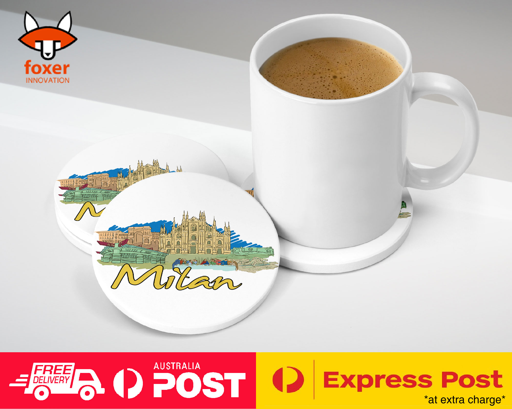 COASTER COFFEE DRINKING MAT|MILAN ITALY