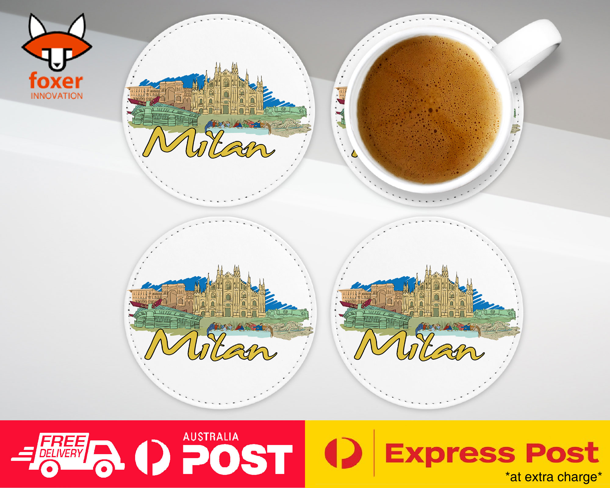 COASTER COFFEE DRINKING MAT|MILAN ITALY