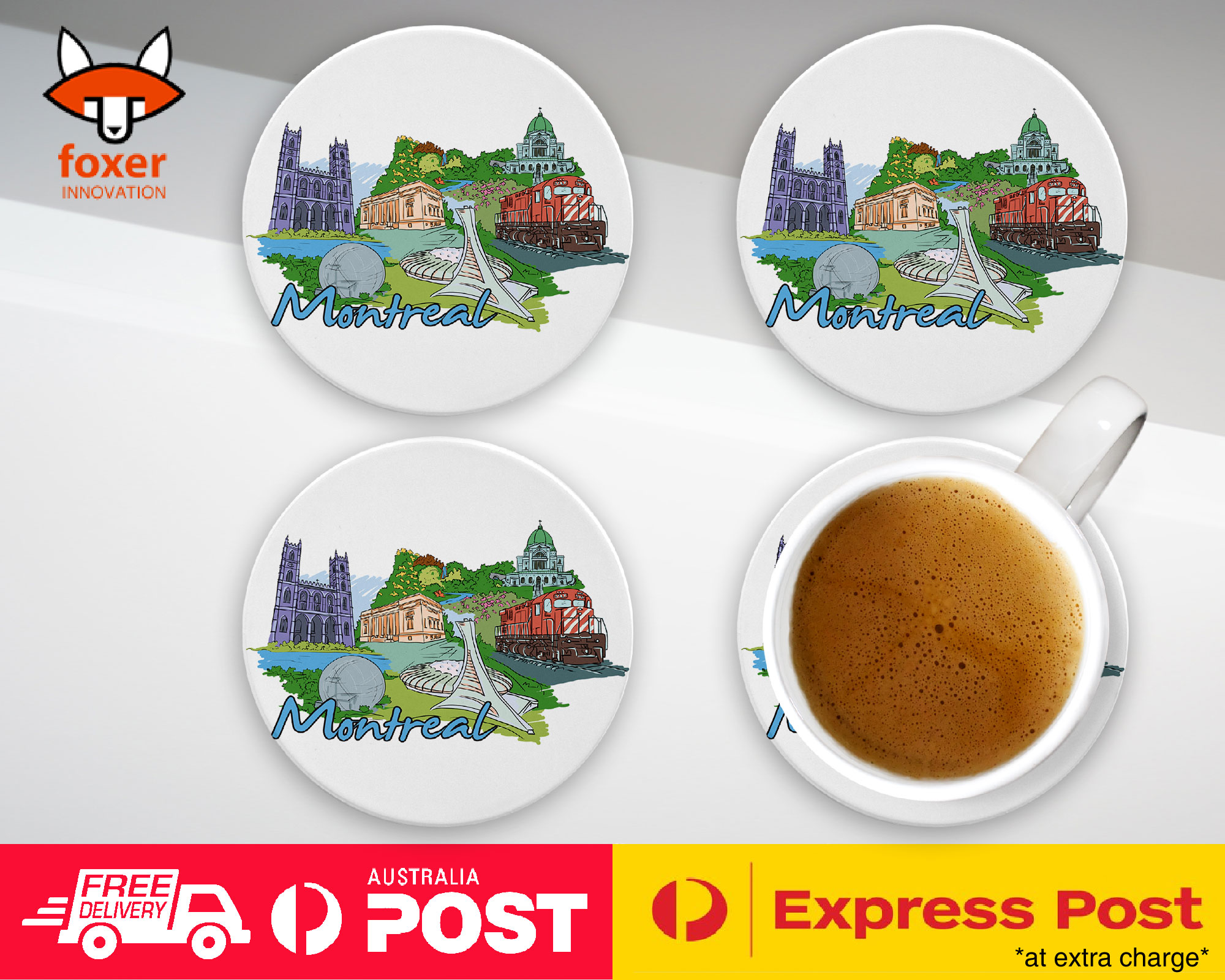 COASTER COFFEE DRINKING MAT|MONTREAL CANADA