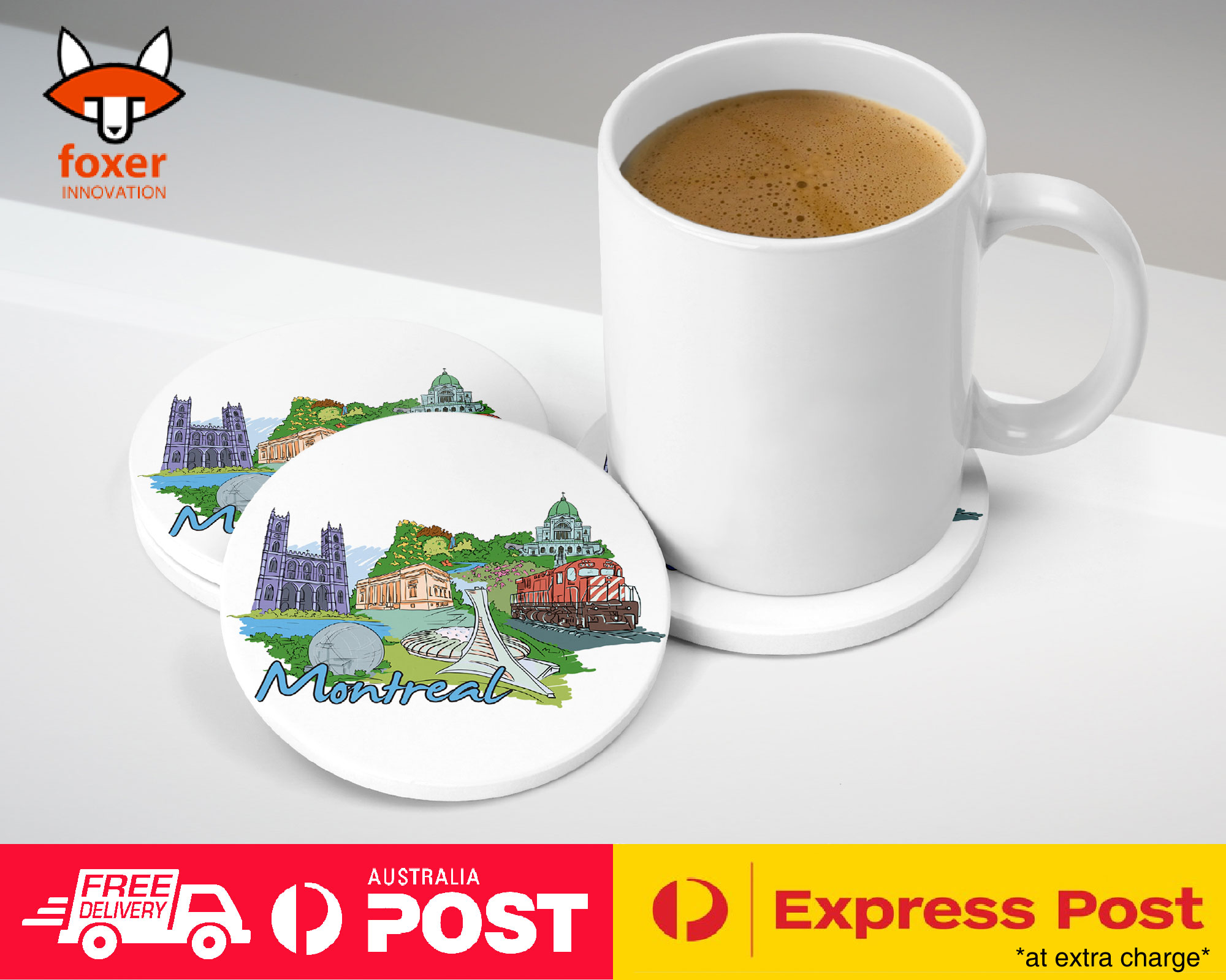 COASTER COFFEE DRINKING MAT|MONTREAL CANADA
