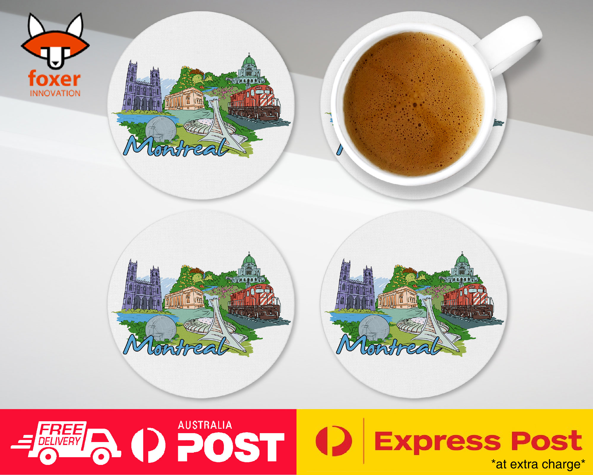 COASTER COFFEE DRINKING MAT|MONTREAL CANADA