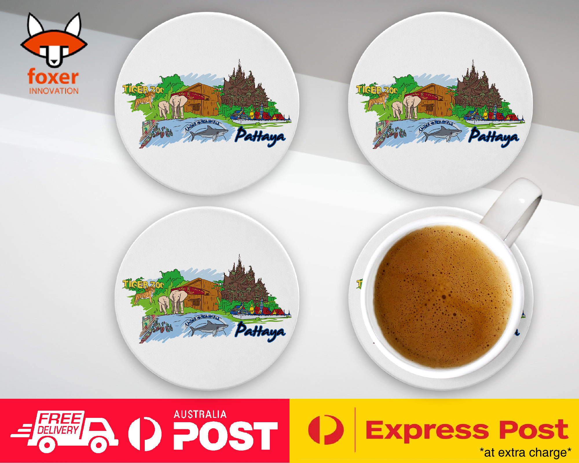 COASTER COFFEE DRINKING MAT|PATTAYA THAILAND