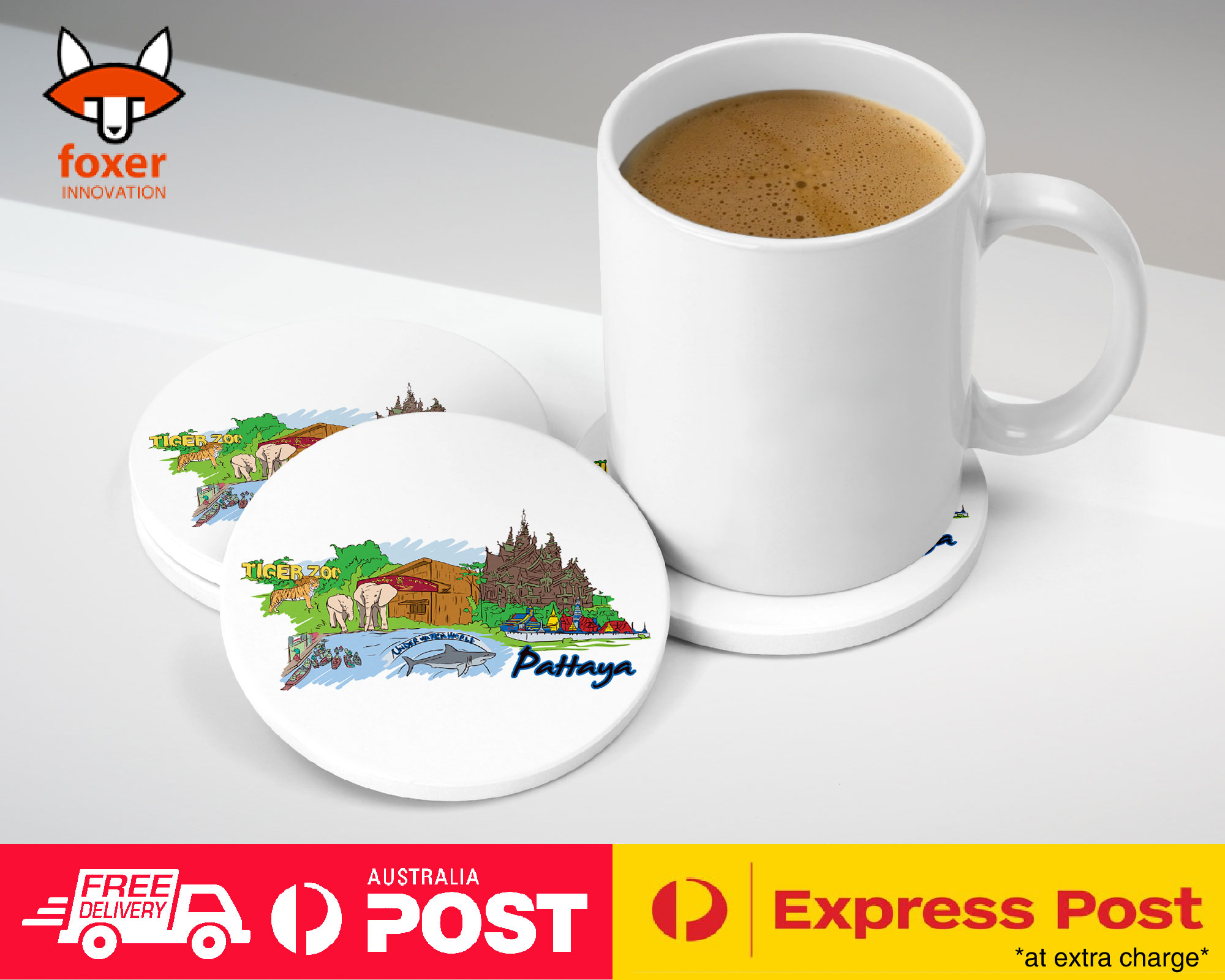 COASTER COFFEE DRINKING MAT|PATTAYA THAILAND