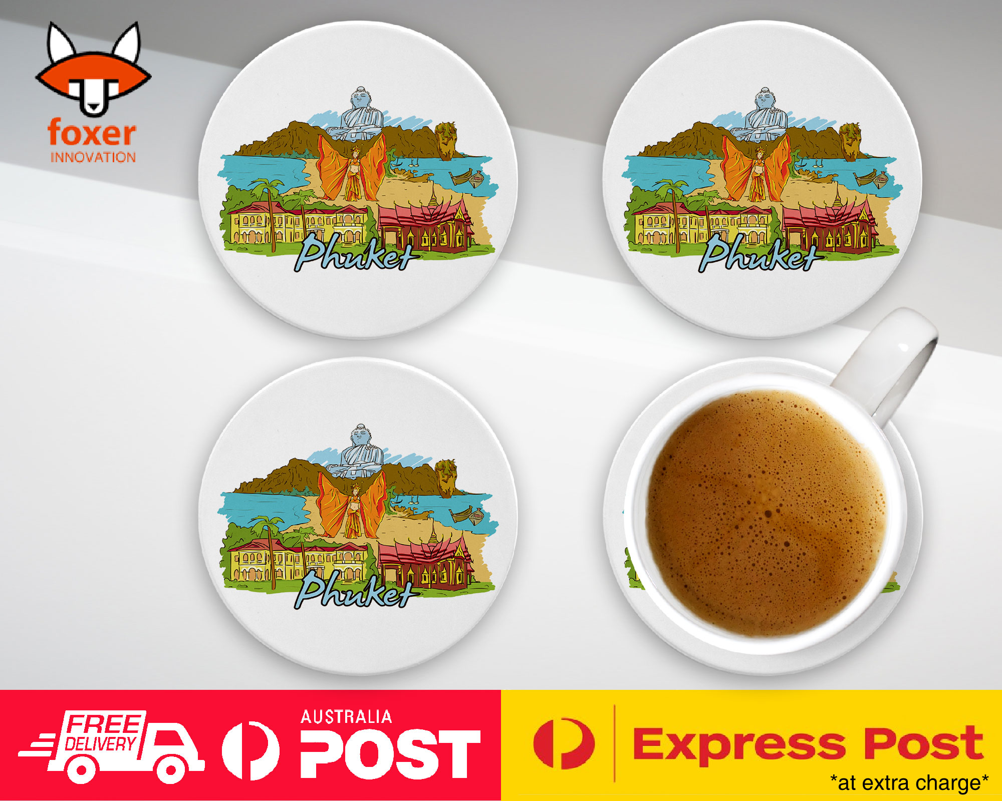 COASTER COFFEE DRINKING MAT|PHUKET THAILAND