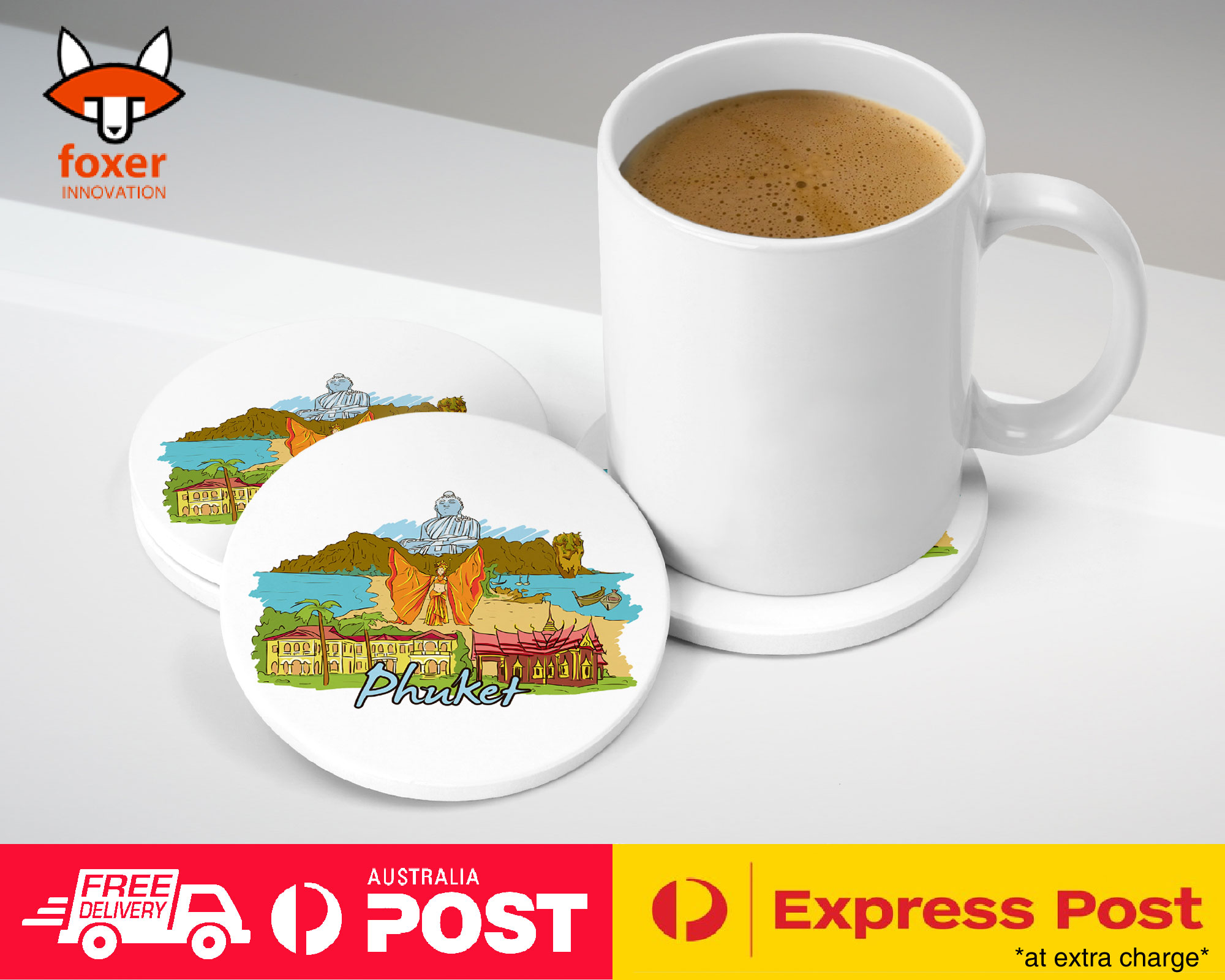 COASTER COFFEE DRINKING MAT|PHUKET THAILAND