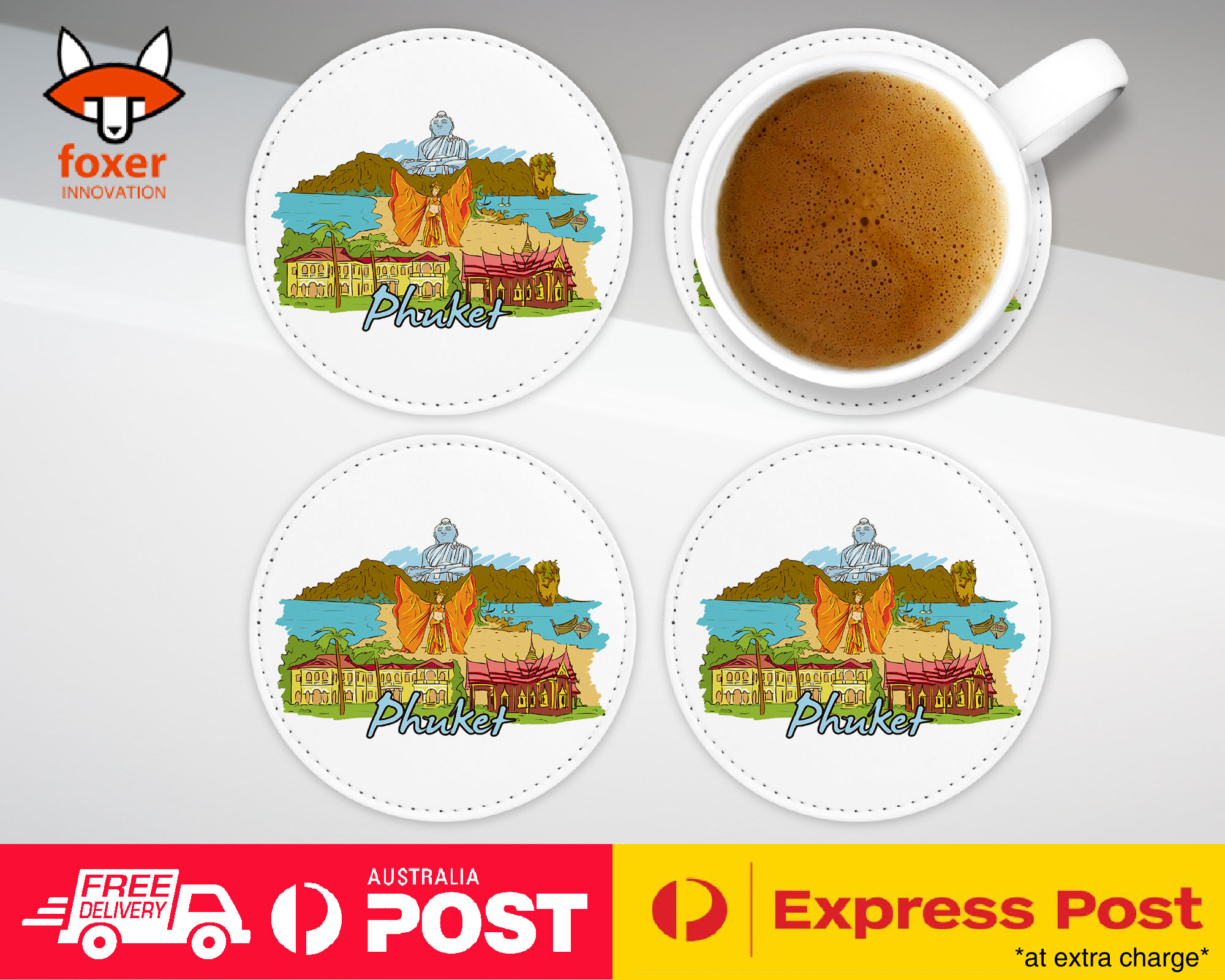 COASTER COFFEE DRINKING MAT|PHUKET THAILAND