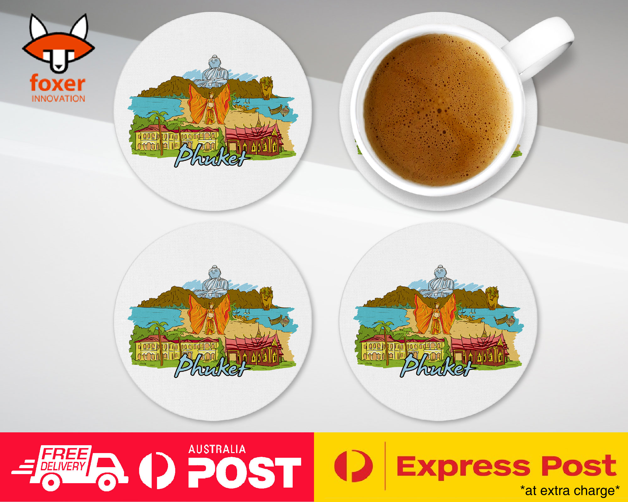COASTER COFFEE DRINKING MAT|PHUKET THAILAND