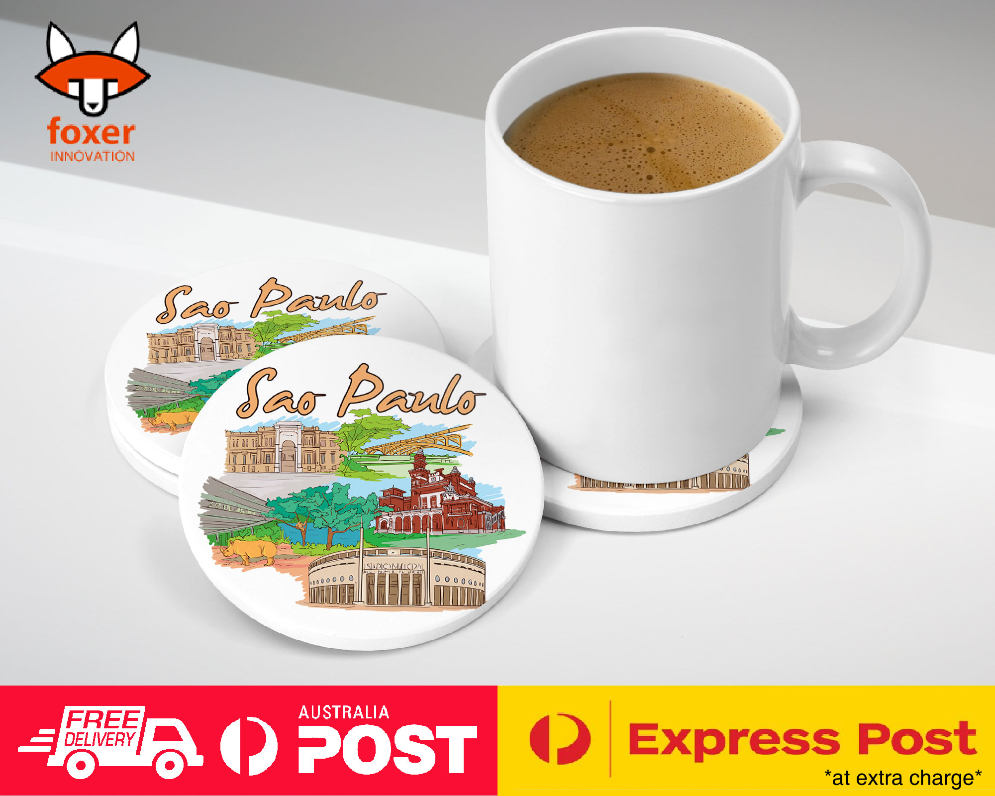 COASTER COFFEE DRINKING MAT|SAO PAULO BRAZIL