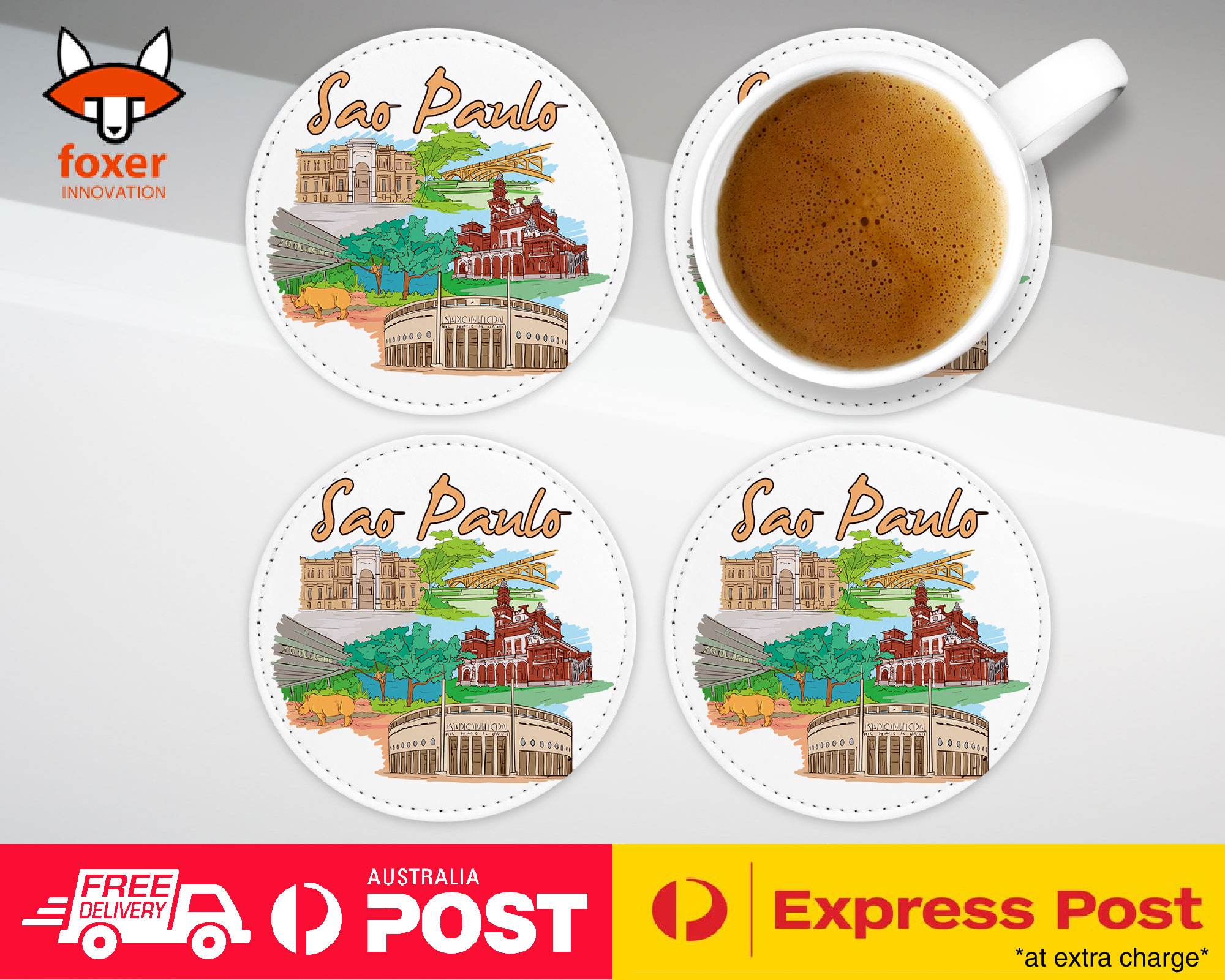 COASTER COFFEE DRINKING MAT|SAO PAULO BRAZIL