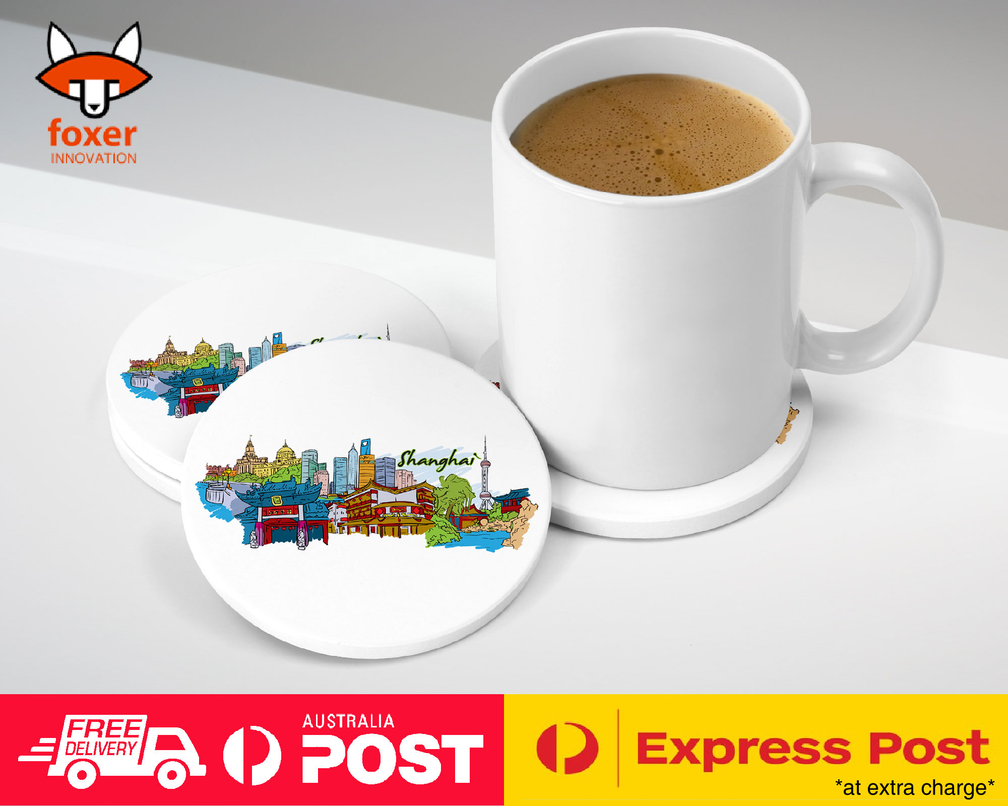 COASTER COFFEE DRINKING MAT|SHANGHAI CHINA