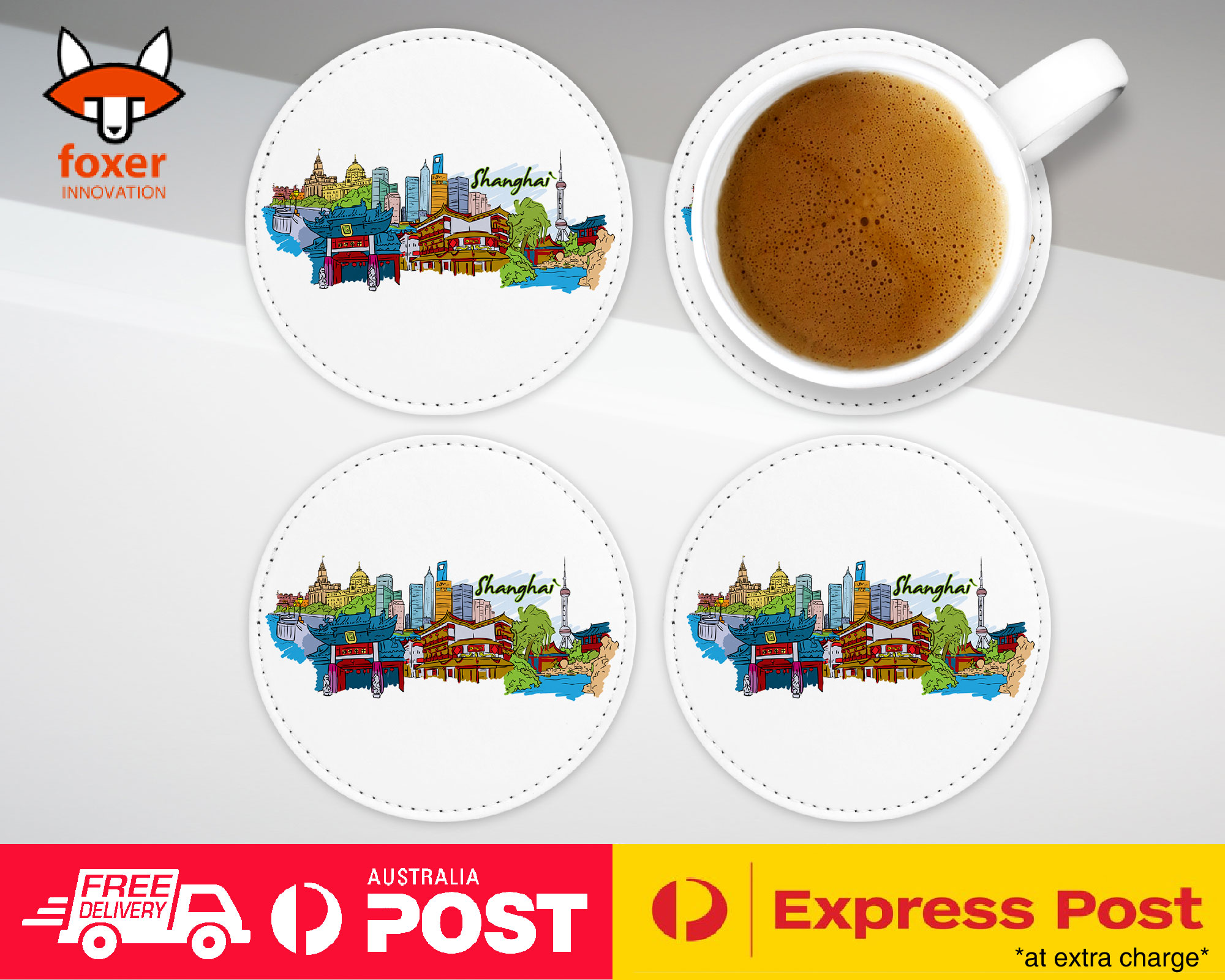 COASTER COFFEE DRINKING MAT|SHANGHAI CHINA