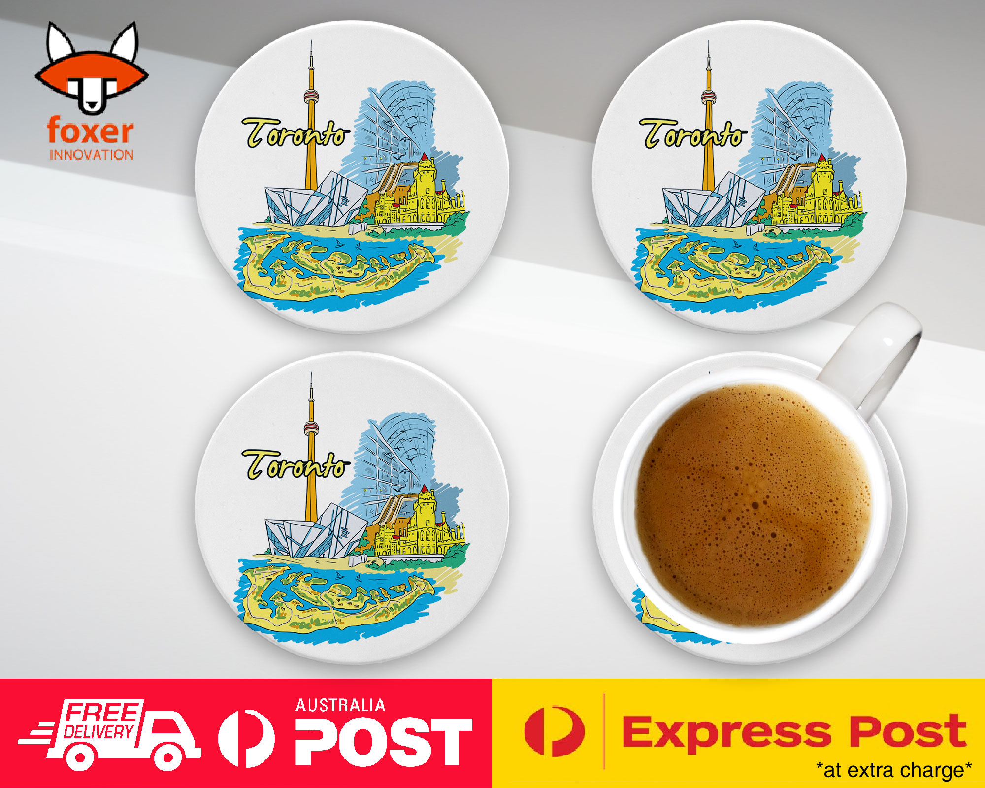 COASTER COFFEE DRINKING MAT|TORONTO CANADA