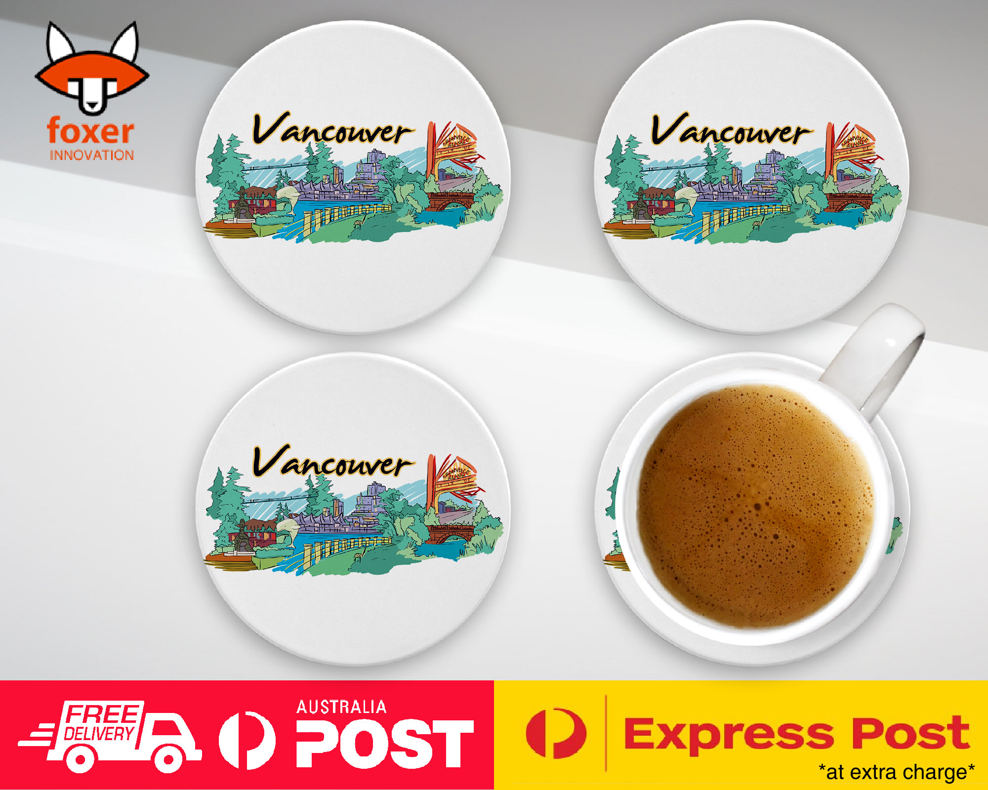 COASTER COFFEE DRINKING MAT|VANCOUVERI VANCOUVER CANADA