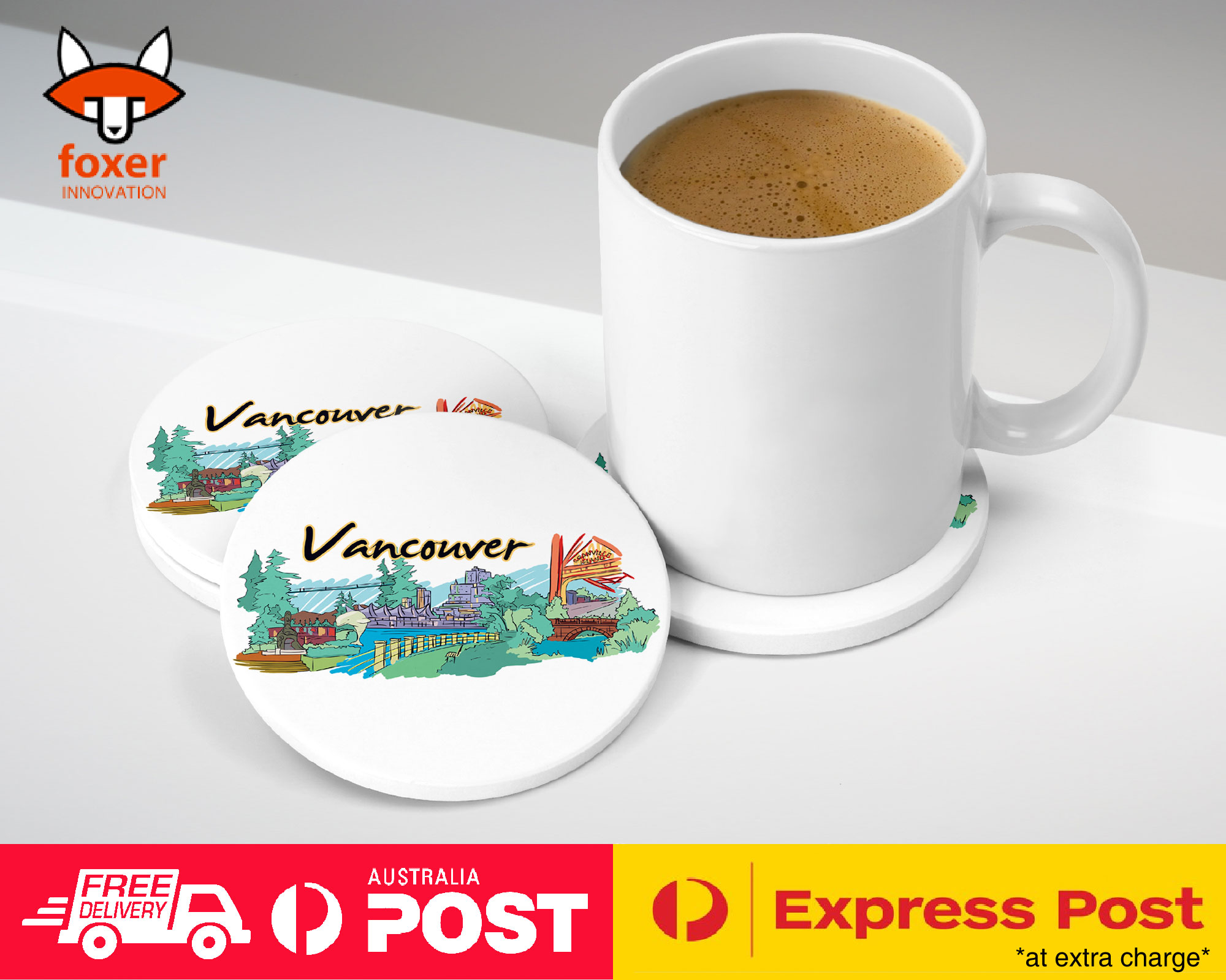 COASTER COFFEE DRINKING MAT|VANCOUVERI VANCOUVER CANADA