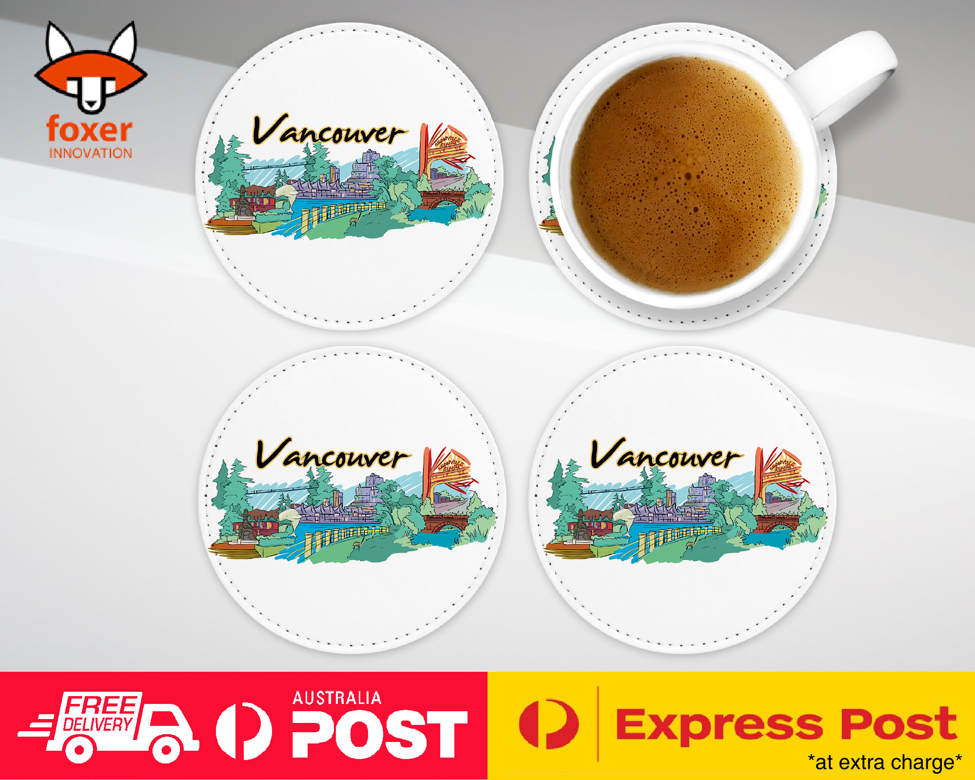 COASTER COFFEE DRINKING MAT|VANCOUVERI VANCOUVER CANADA