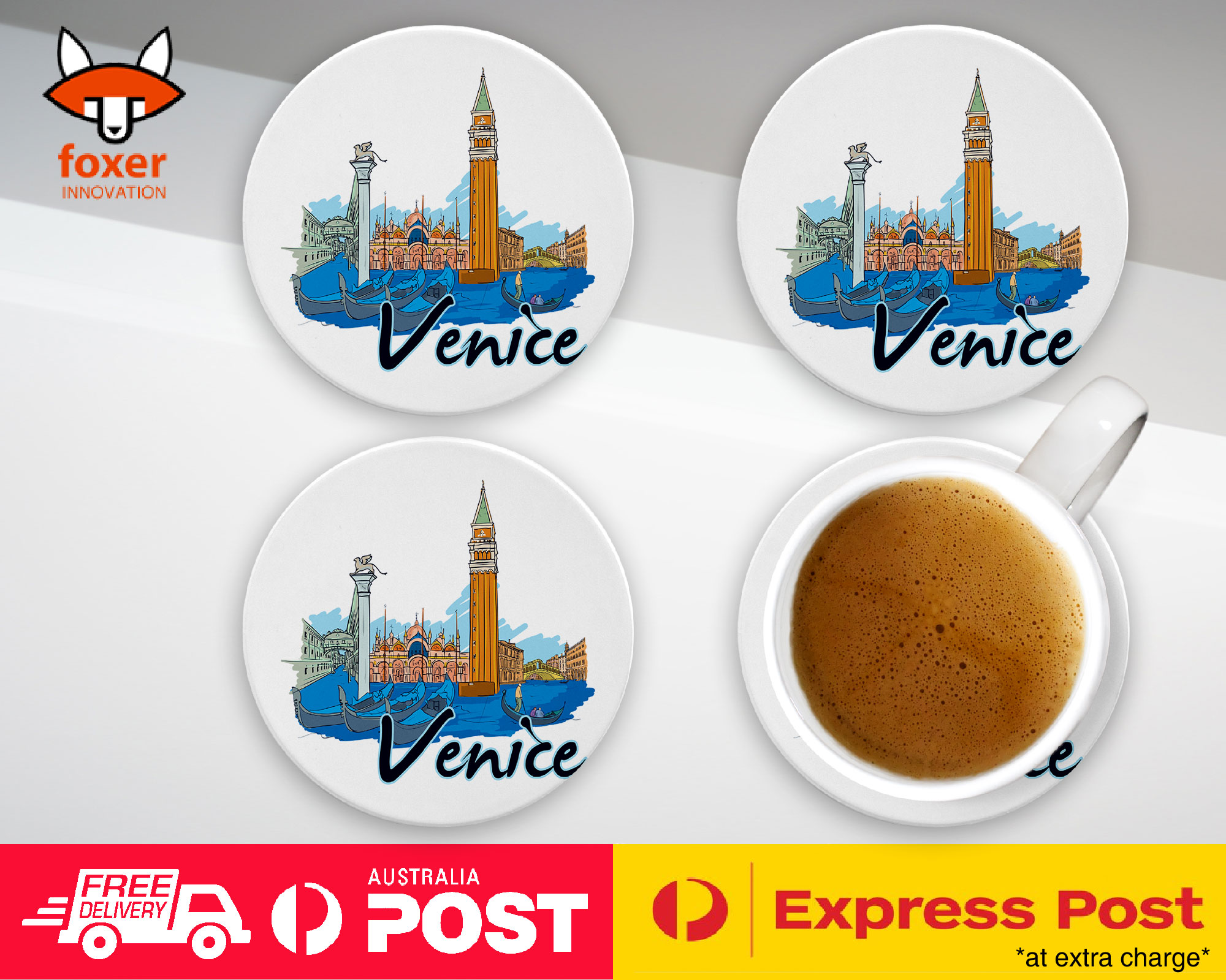 ALFOMBRA DE CAFÉ COASTER|VENECIA ITALIA - Imagen 9 de 21