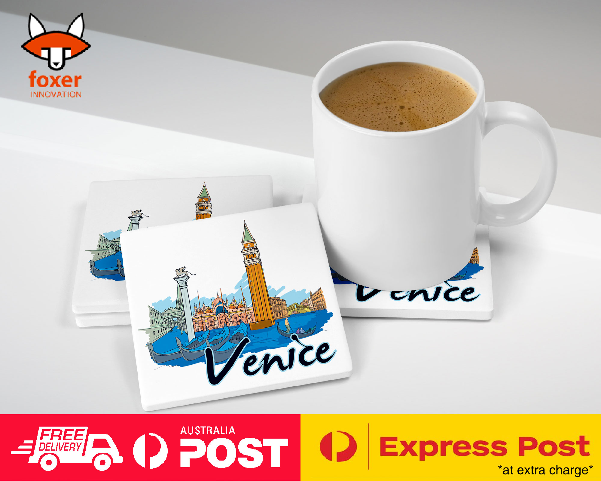ALFOMBRA DE CAFÉ COASTER|VENECIA ITALIA - Imagen 20 de 21