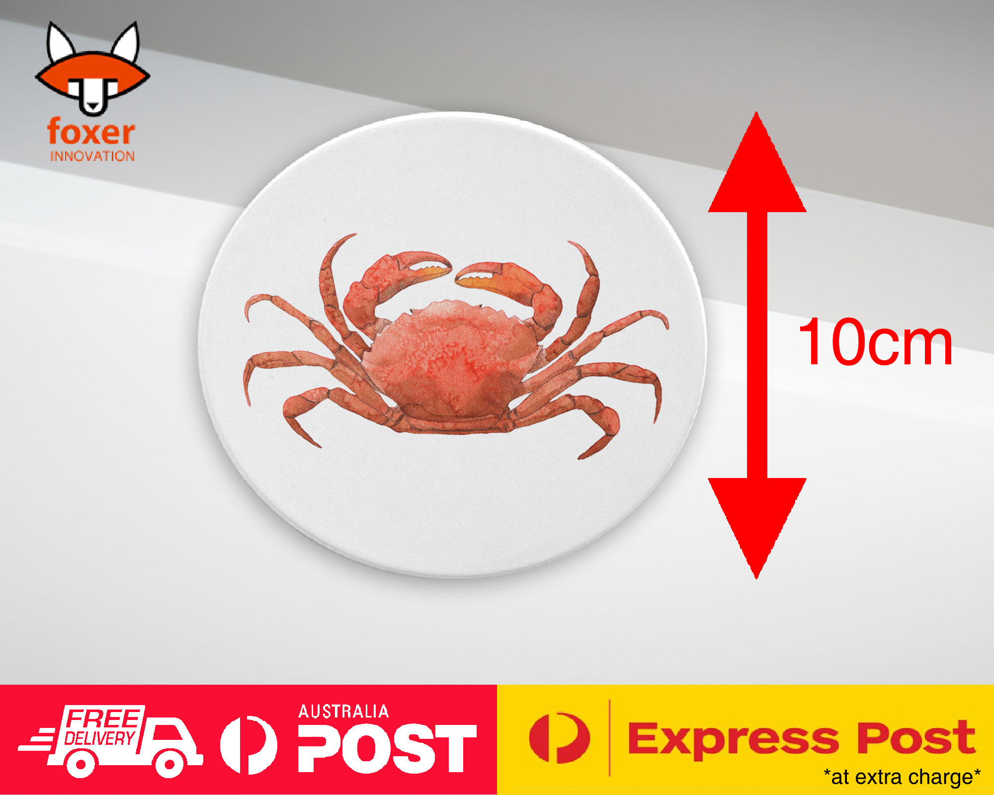 COASTER COFFEE DRINKING MAT|WATERCOLOR CRAB