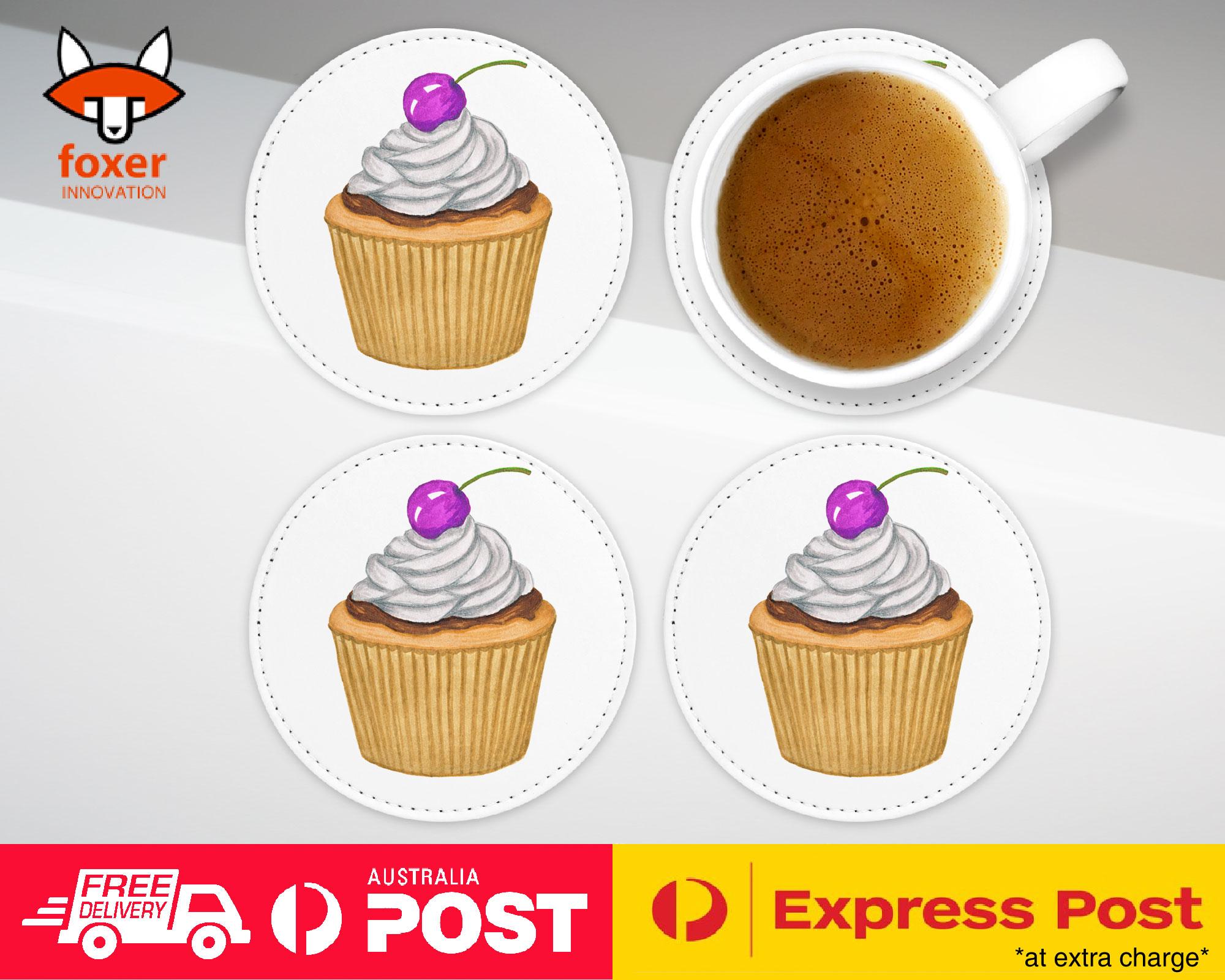 COASTER COFFEE DRINKING MAT|CUPCAKE SWEETS 1