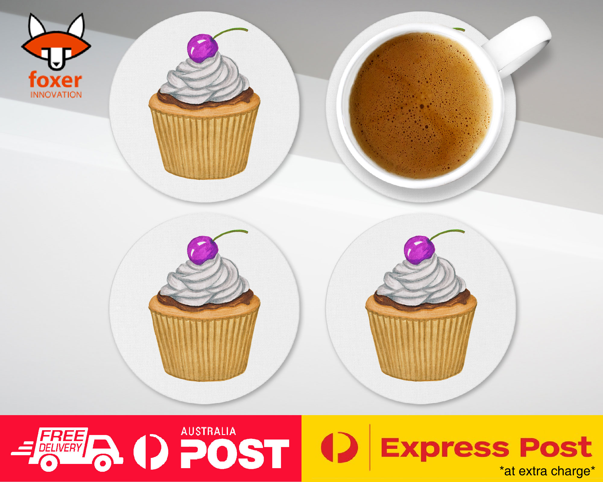 COASTER COFFEE DRINKING MAT|CUPCAKE SWEETS 1