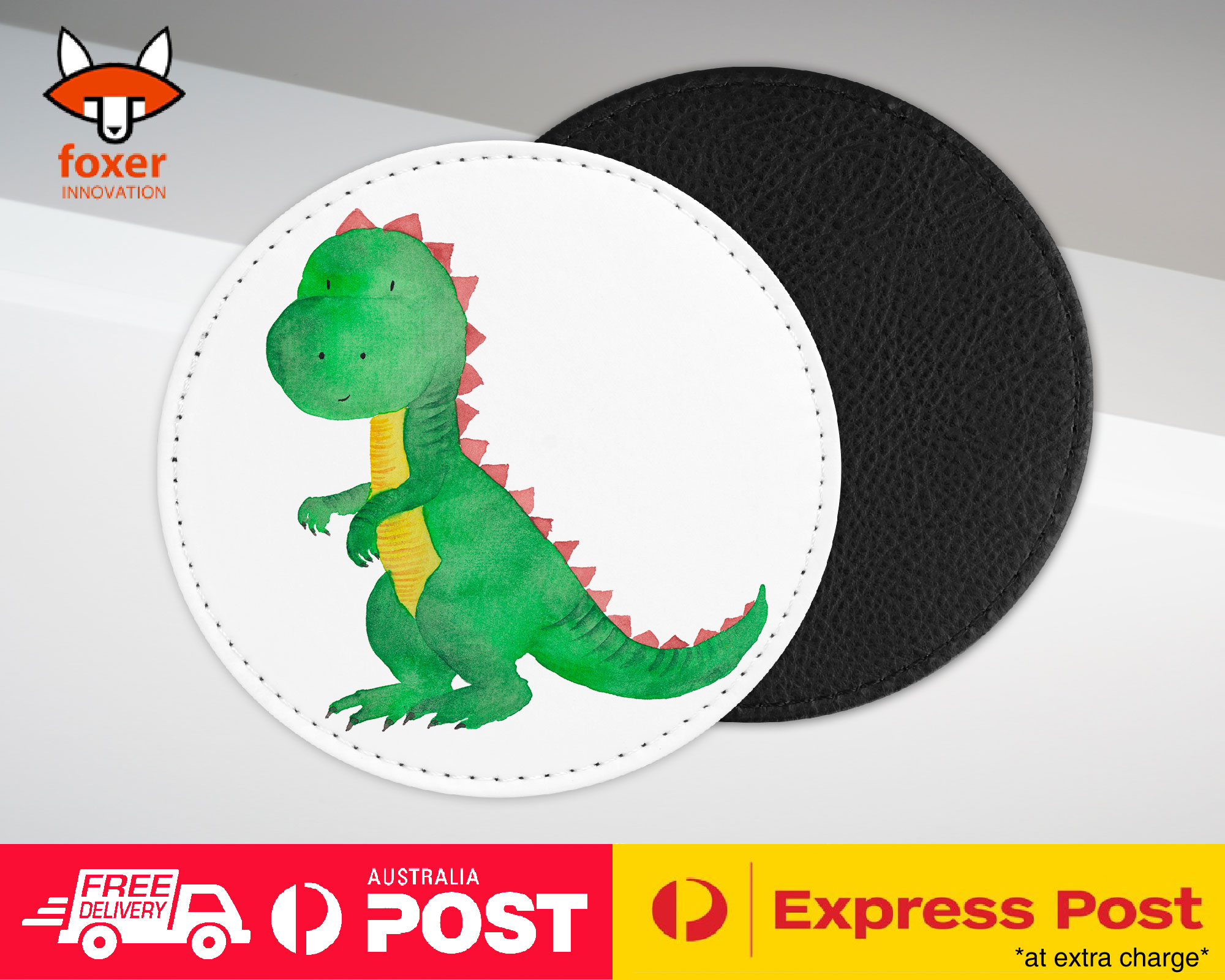 COASTER COFFEE DRINKING MAT|WATERCOLOR DINOSAUR