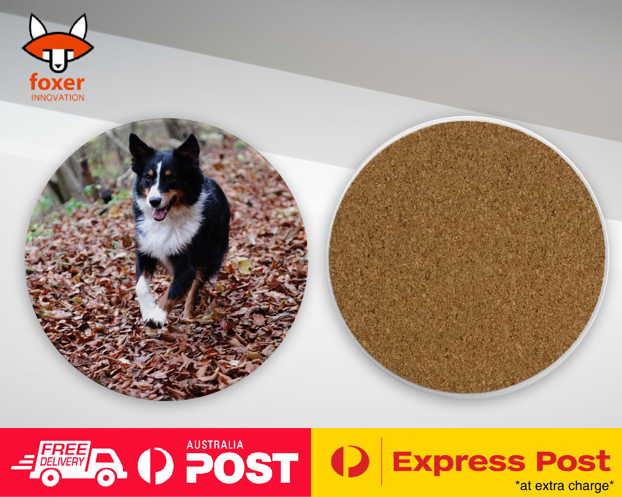 COASTER COFFEE DRINKING MAT|AUSTRALIAN SHEPHERD DOG 2