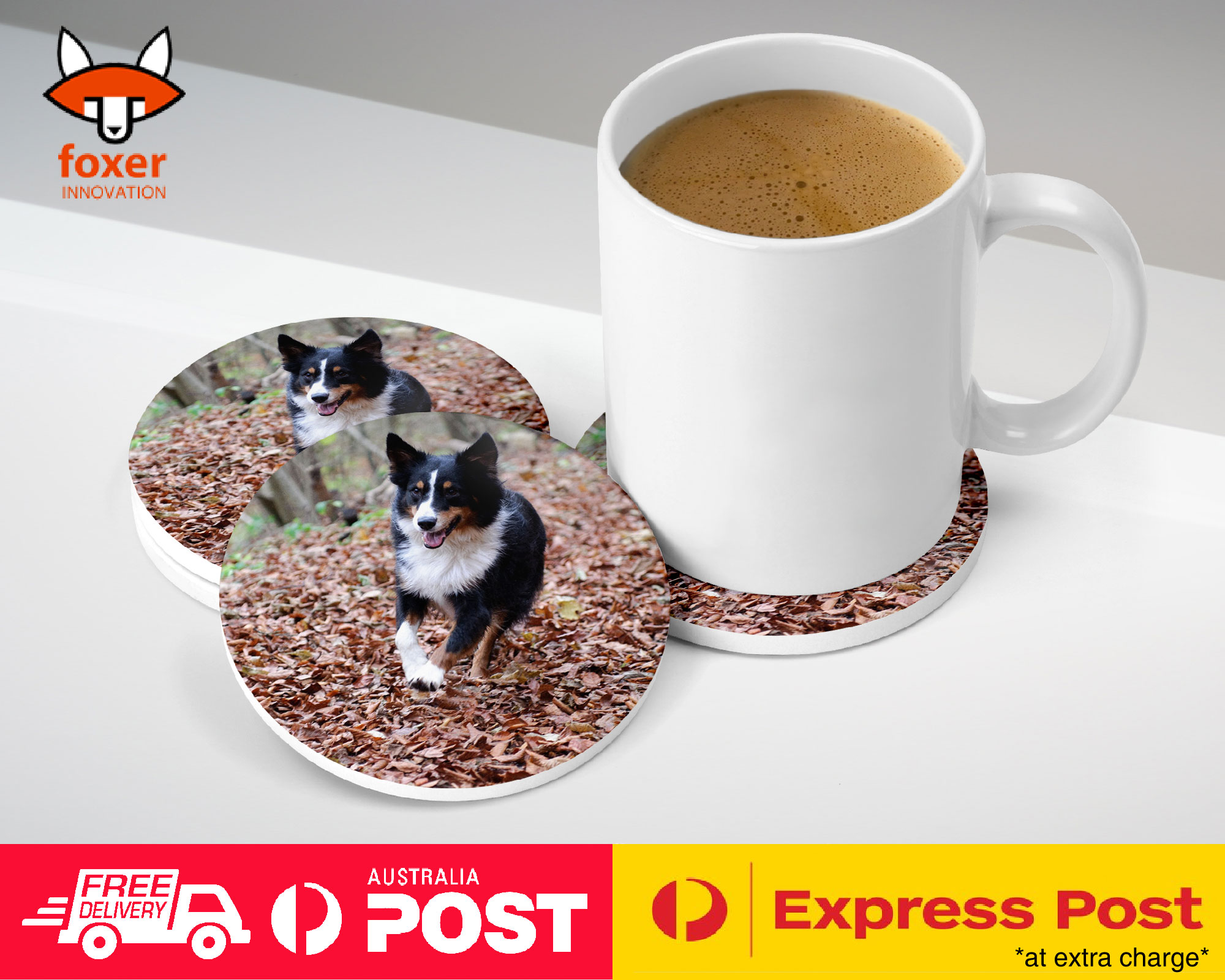 COASTER COFFEE DRINKING MAT|AUSTRALIAN SHEPHERD DOG 2