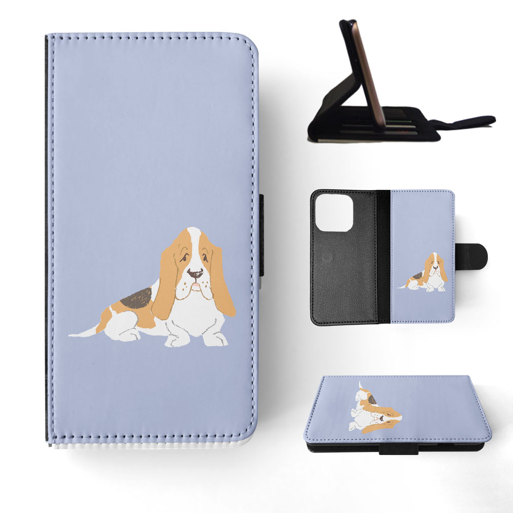 FLIP CASE FOR APPLE IPHONE|BASSET HOUND DOG 2 - Picture 31 of 193
