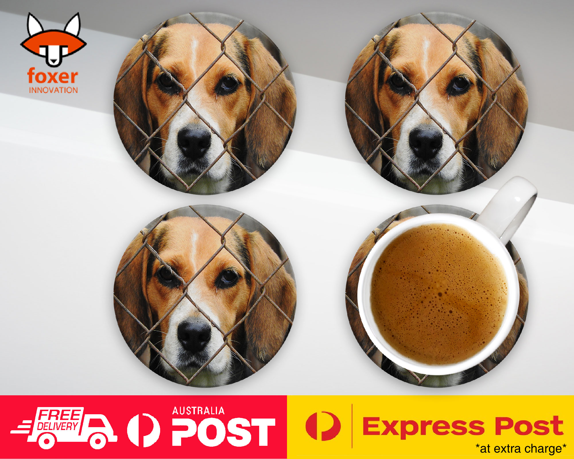 COASTER COFFEE DRINKING MAT|BEAGLE DOG 6