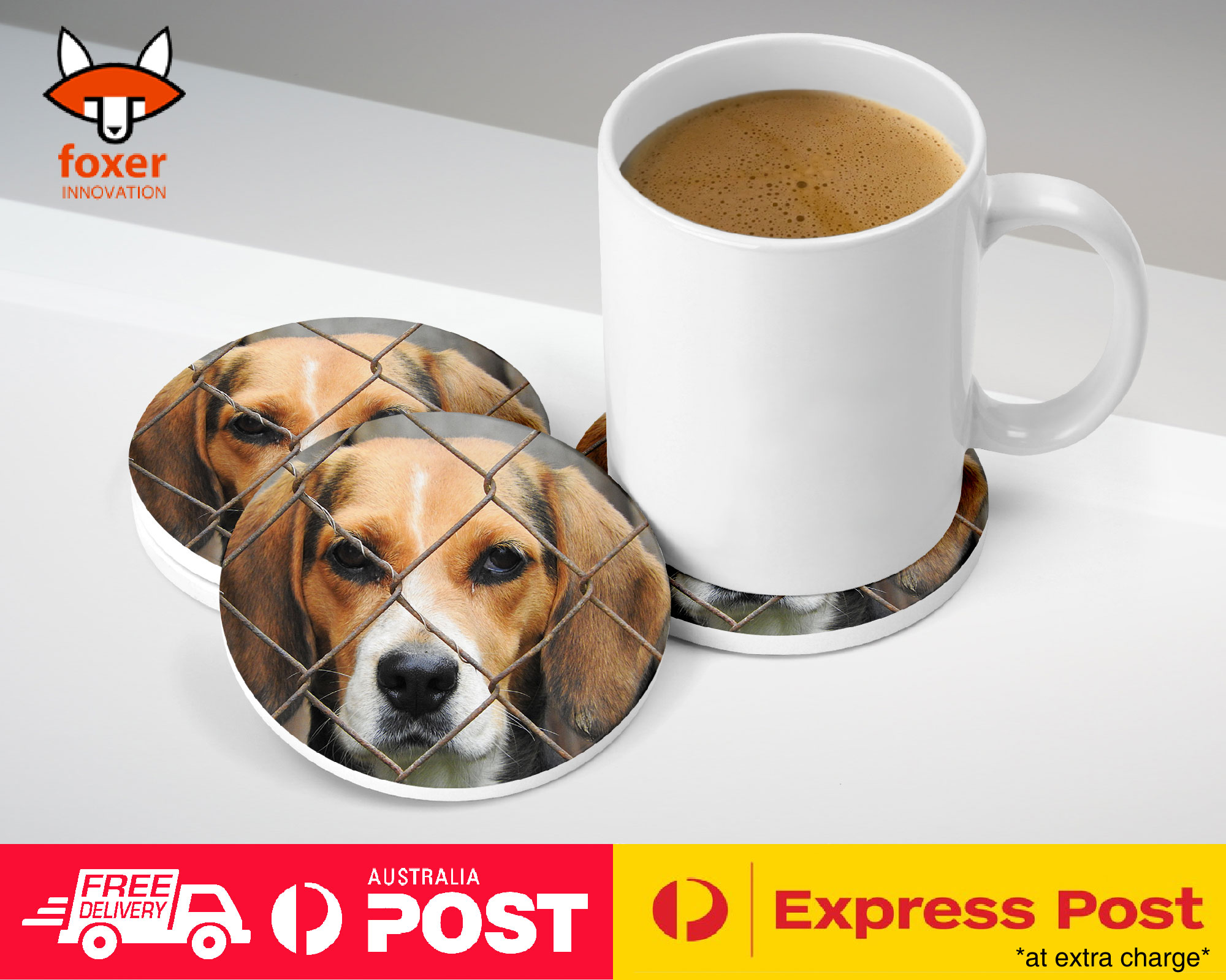 COASTER COFFEE DRINKING MAT|BEAGLE DOG 6