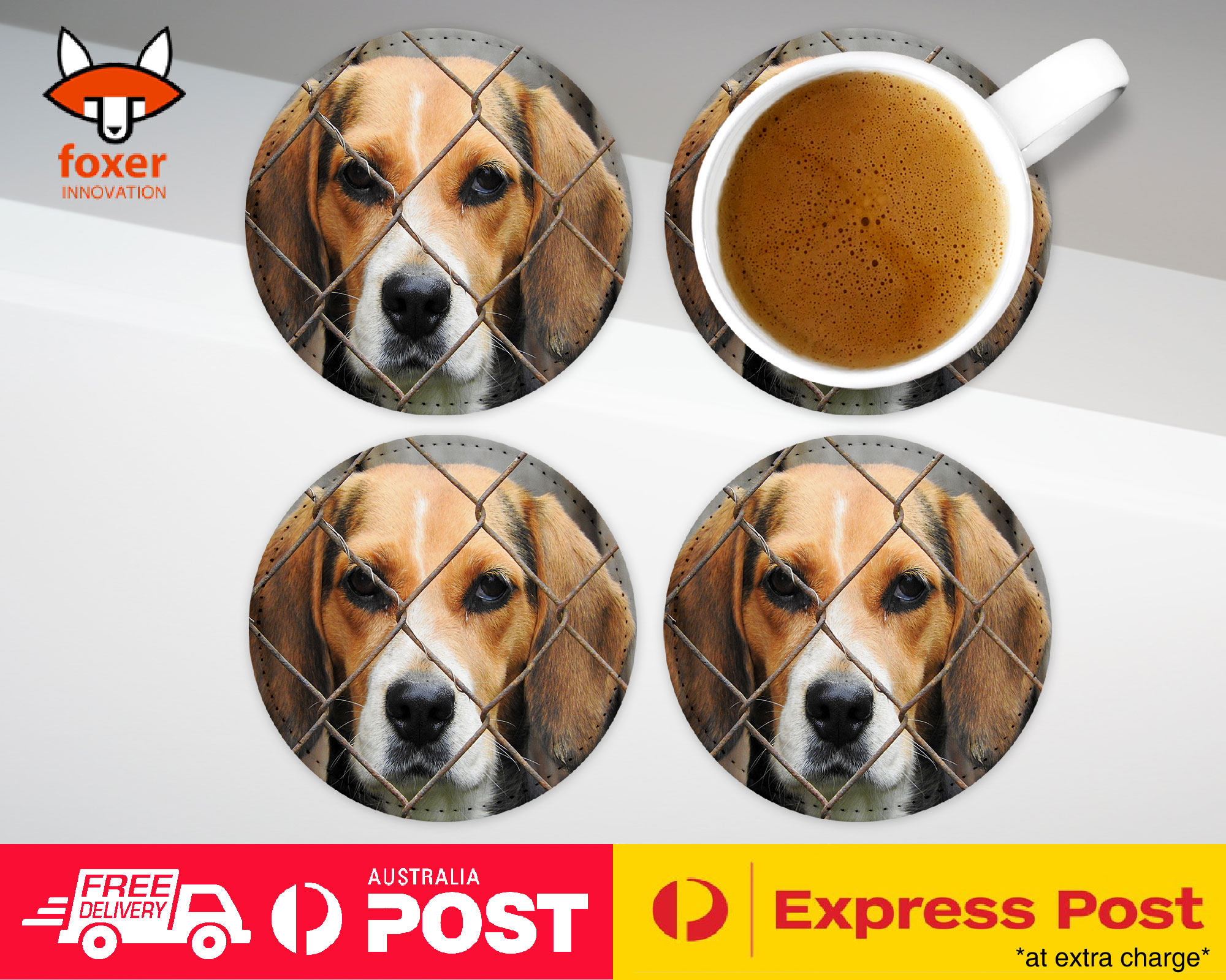 COASTER COFFEE DRINKING MAT|BEAGLE DOG 6