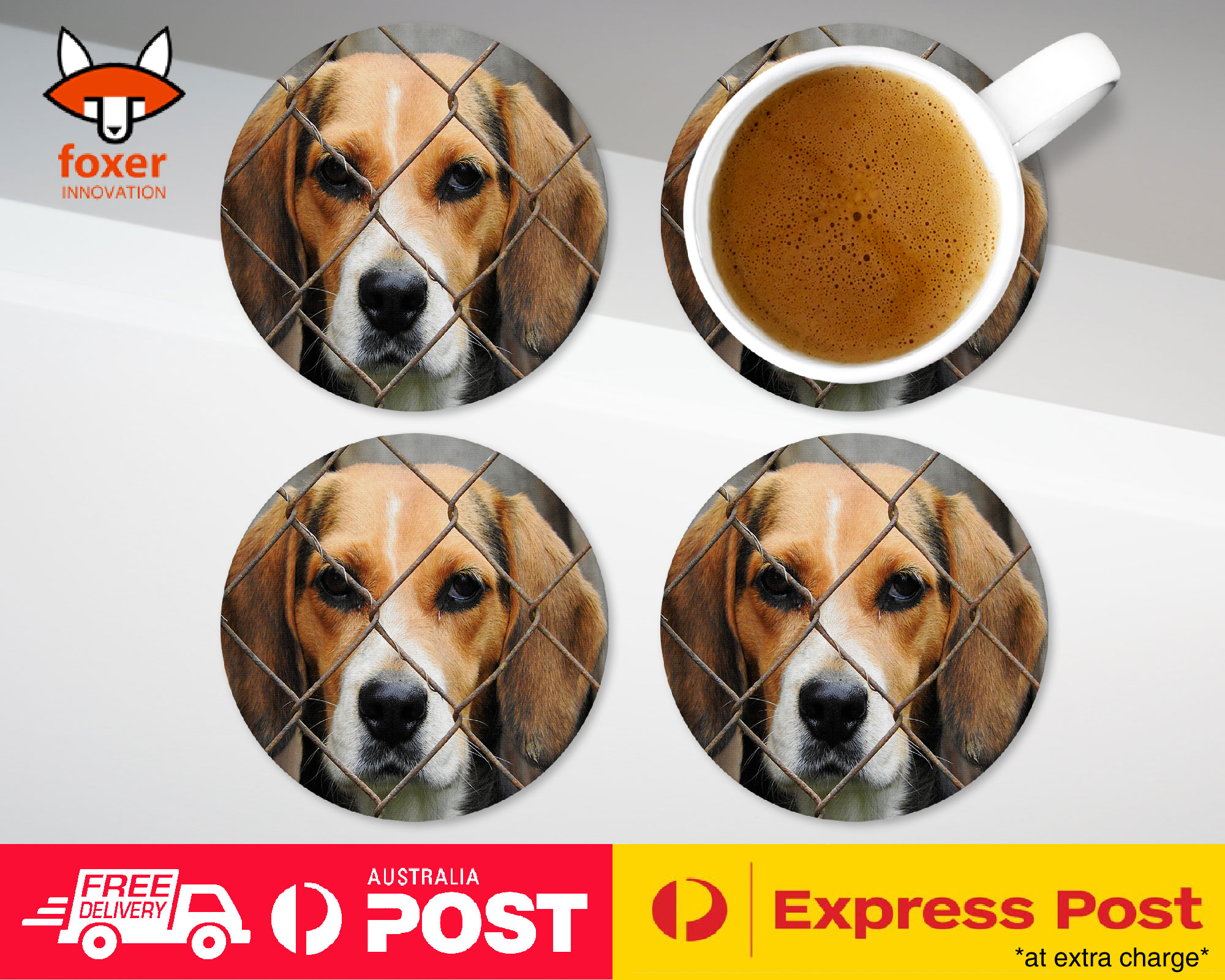 COASTER COFFEE DRINKING MAT|BEAGLE DOG 6